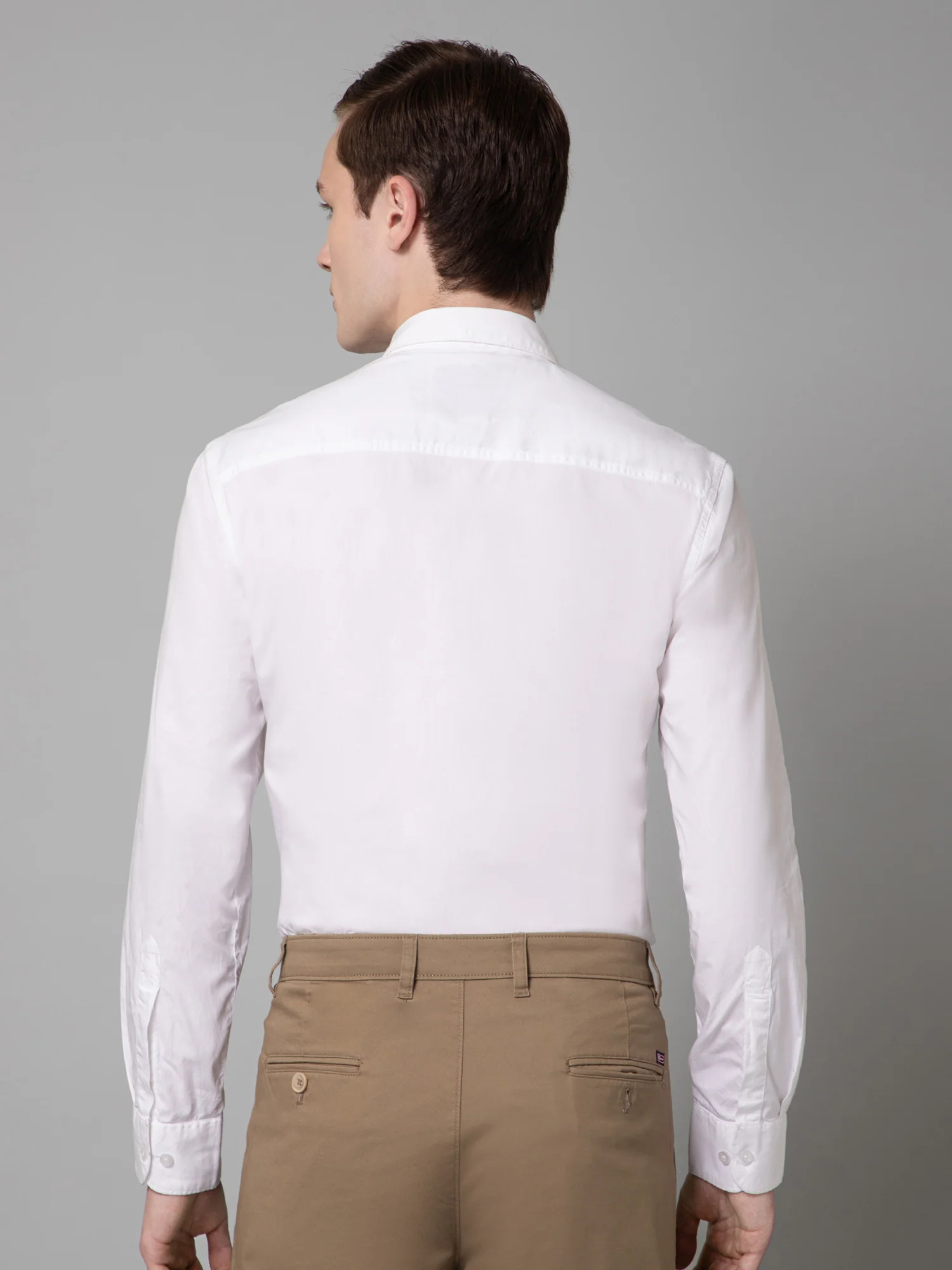 Casual Shirt for Men | Breathable & Soft with Color Fastness Regular Fit Spread Collar Neck Cotton Fabric Self Design Pattern - Image 4