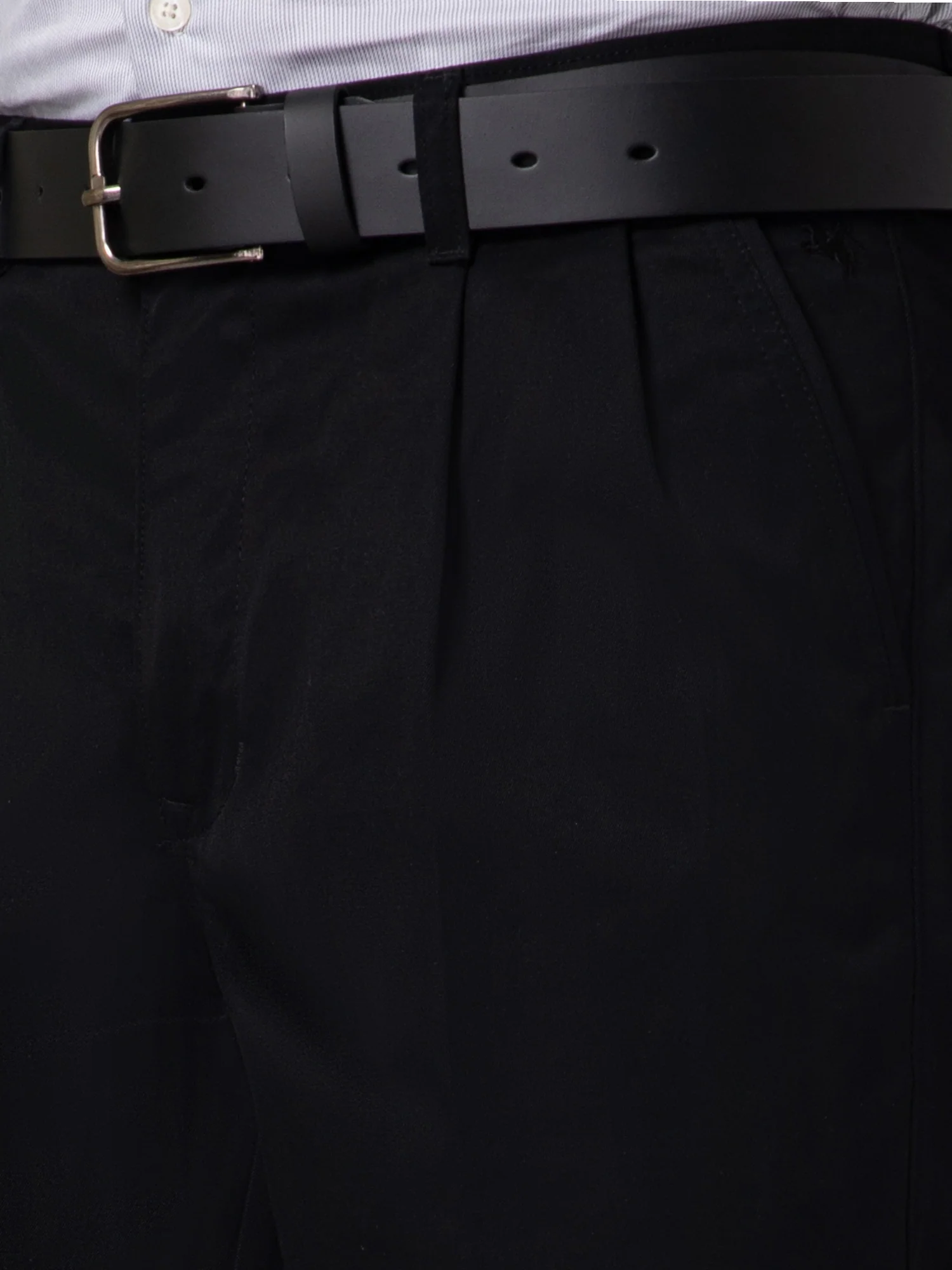 Men's Formal Pleated front Black  Trousers - Image 6