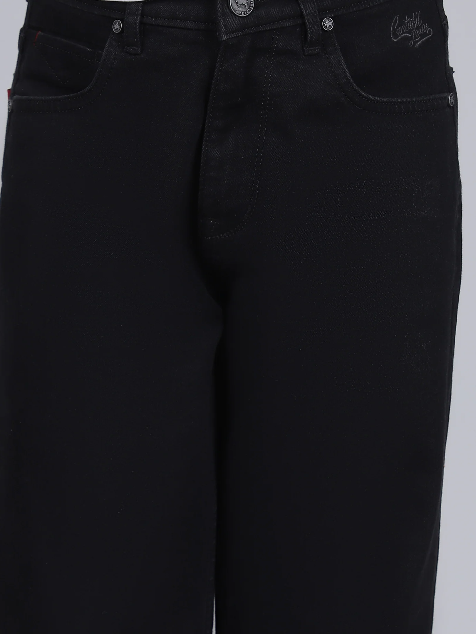 Denim Jeans for Girls | Breathable & Soft with Color Fastness Regular Fit Poly Cotton Fabric Solid Pattern Button Closure - Image 7