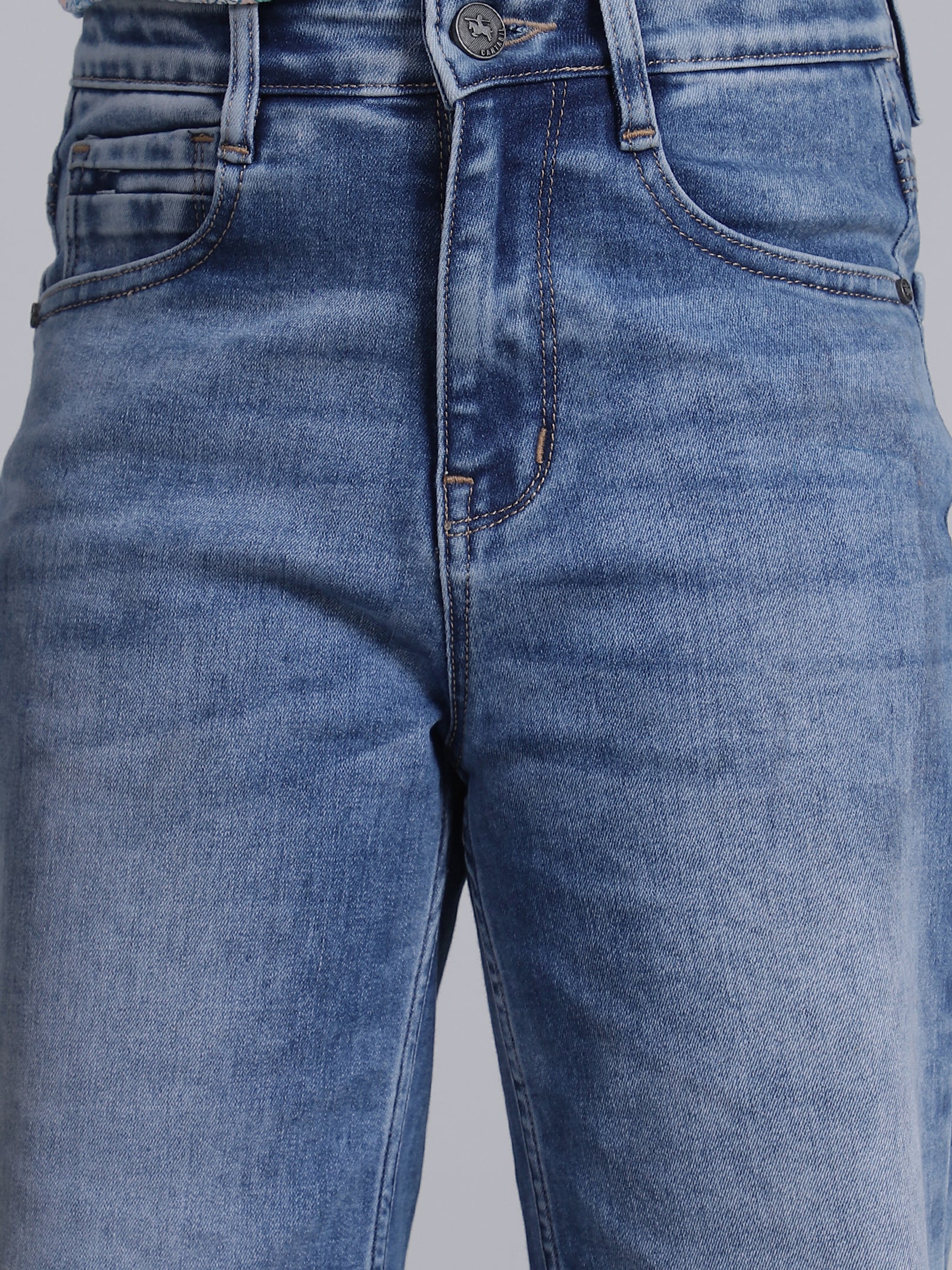 Denim Jeans for Girls | Breathable & Soft with Color Fastness Regular Fit Poly Cotton Fabric Solid Pattern Button Closure - Image 8