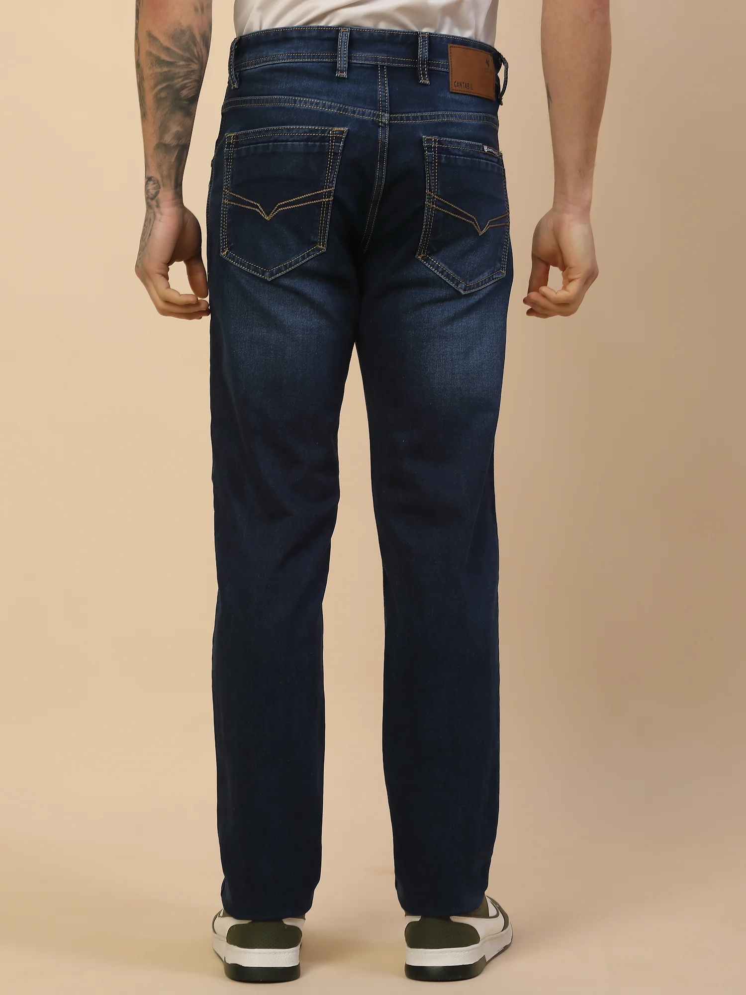 Denim Jeans for Men | Breathable & Soft with Color Fastness Slim Fit Poly Cotton Fabric Solid Pattern Button Closure - Image 7