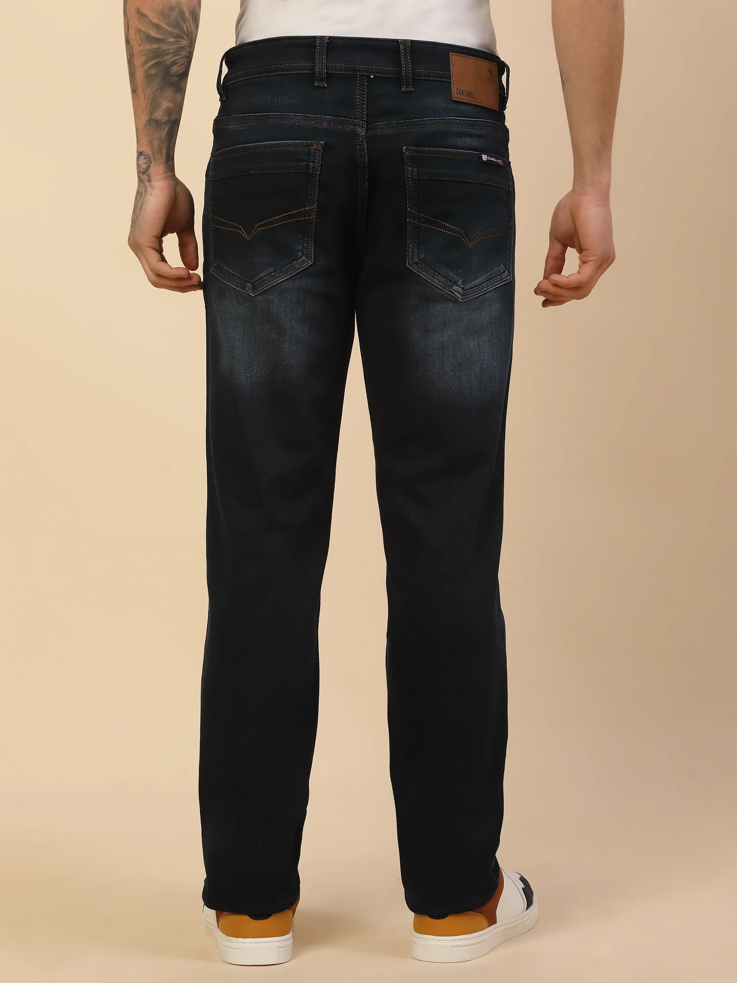 Denim Jeans for Men | Breathable & Soft with Color Fastness Slim Fit Poly Cotton Fabric Solid Pattern Button Closure - Image 6