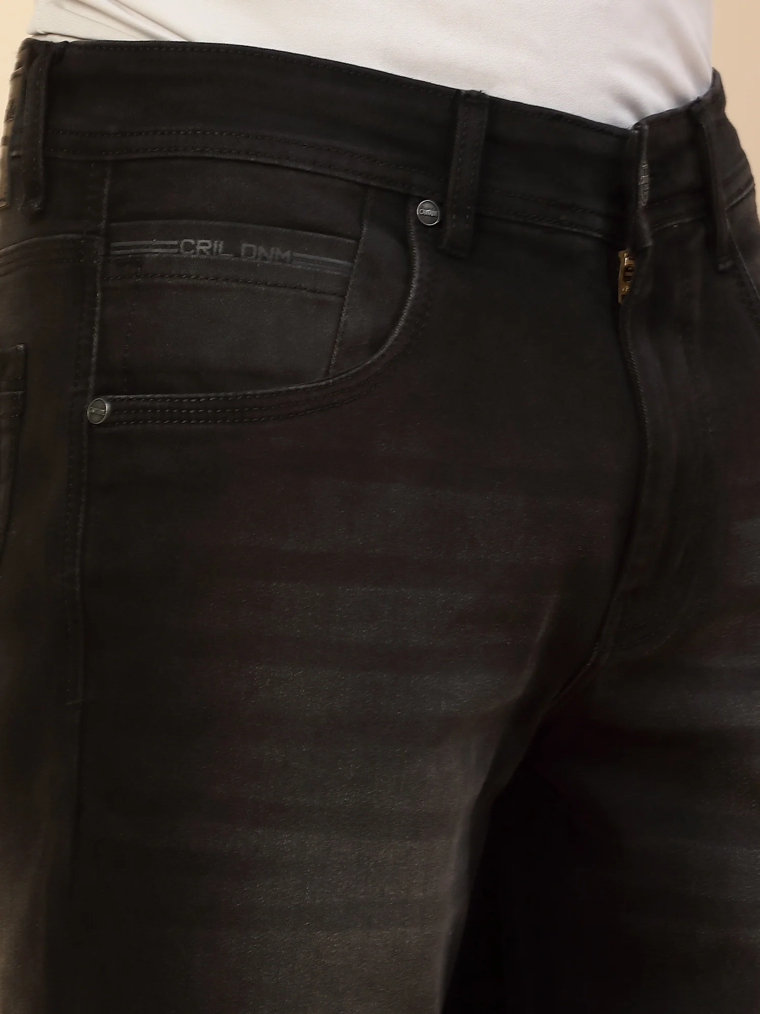 Denim Jeans for Men | Breathable & Soft with Color Fastness Slim Fit Poly Cotton Fabric Solid Pattern Button Closure - Image 6