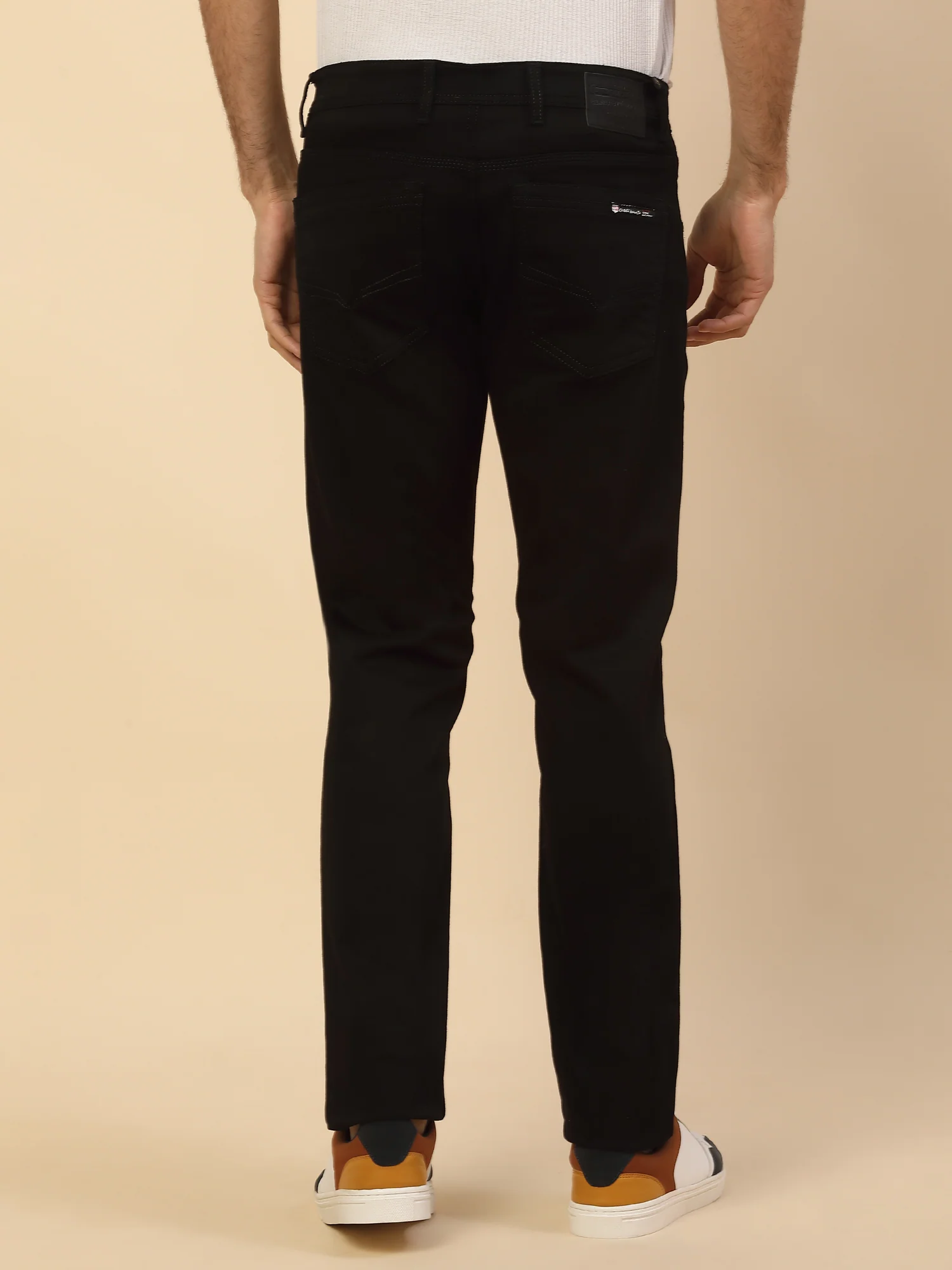 Denim Jeans for Men | Breathable & Soft with Color Fastness Slim Fit Poly Cotton Fabric Solid Pattern Button Closure - Image 7