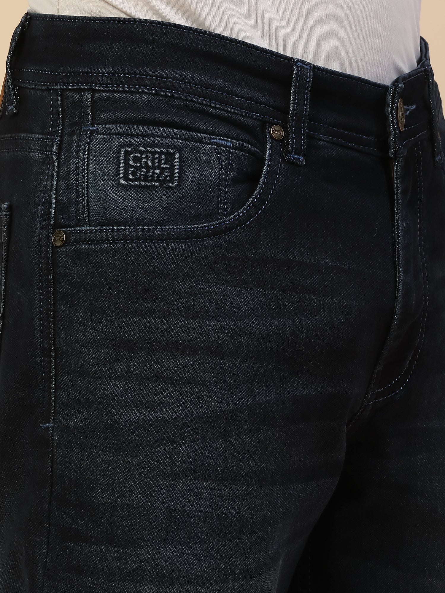 Denim Jeans for Men | Breathable & Soft with Color Fastness Slim Fit Poly Cotton Fabric Solid Pattern Button Closure - Image 6