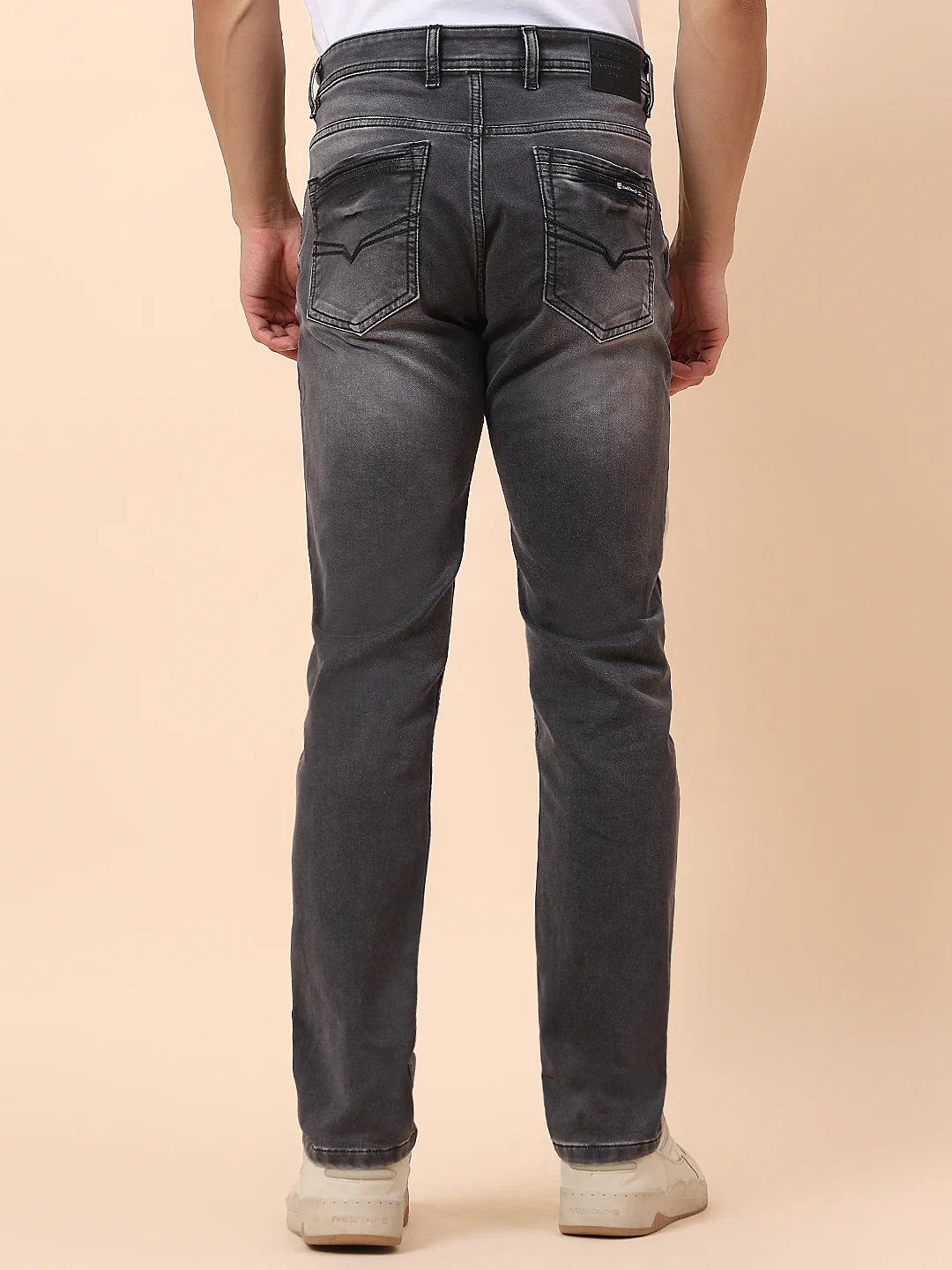 Denim Jeans for Men | Breathable & Soft with Color Fastness Straight Fit Cotton Blend Fabric Solid Pattern Button Closure - Image 6