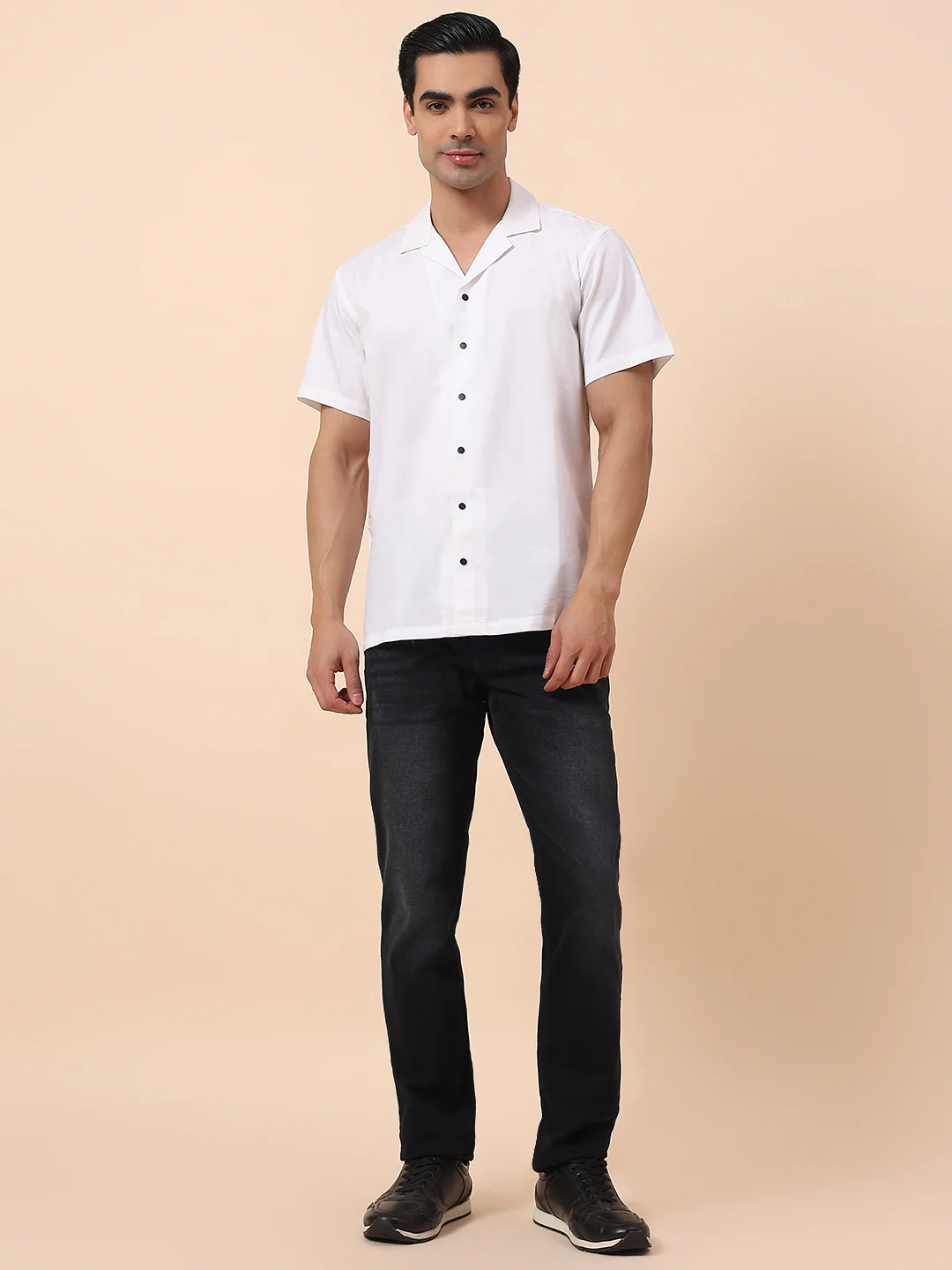 Denim Jeans for Men | Breathable & Soft with Color Fastness Straight Fit Cotton Blend Fabric Solid Pattern Button Closure - Image 2