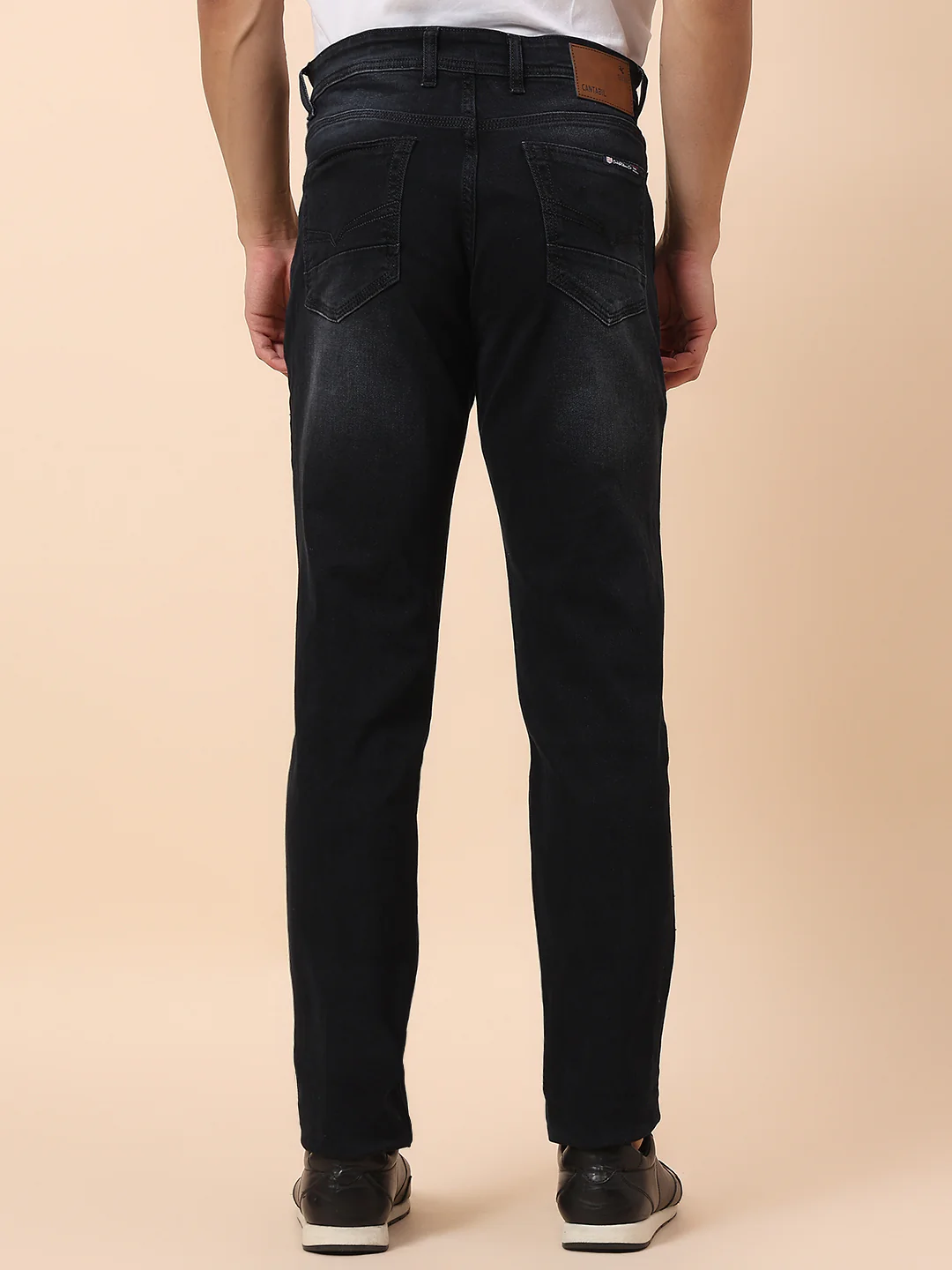 Denim Jeans for Men | Breathable & Soft with Color Fastness Straight Fit Cotton Blend Fabric Solid Pattern Button Closure - Image 7