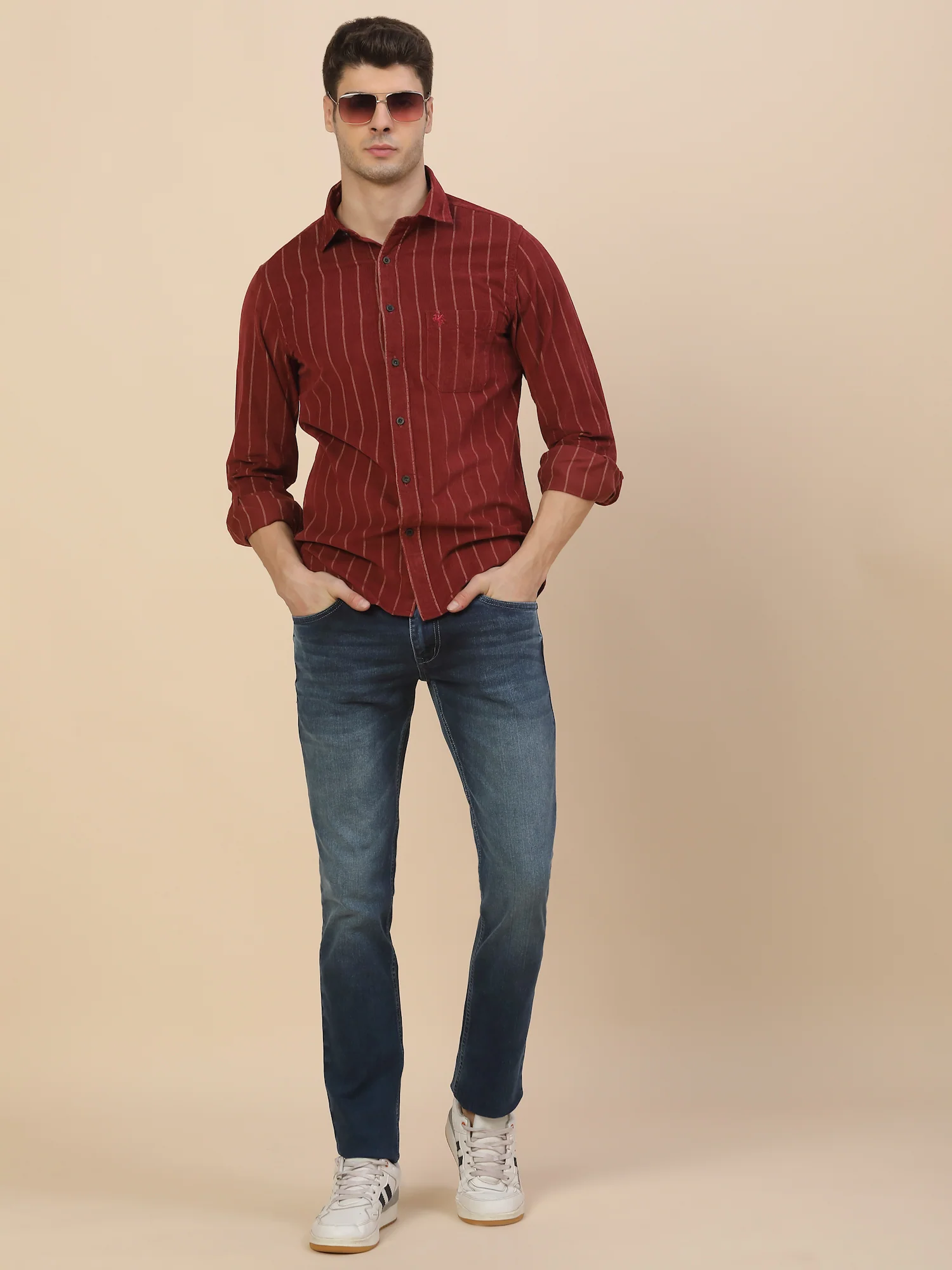 Denim Jeans for Men | Breathable & Soft with Color Fastness Straight Fit Cotton Blend Fabric Solid Pattern Button Closure - Image 7