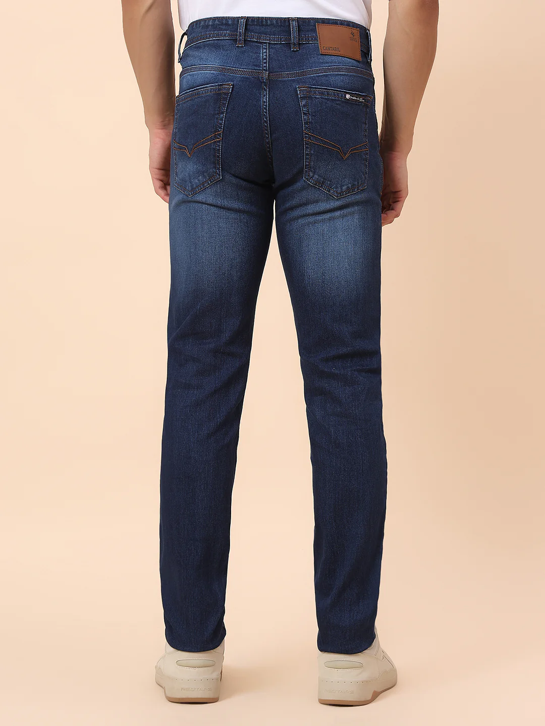 Denim Jeans for Men | Breathable & Soft with Color Fastness Straight Fit Cotton Blend Fabric Solid Pattern Button Closure - Image 6