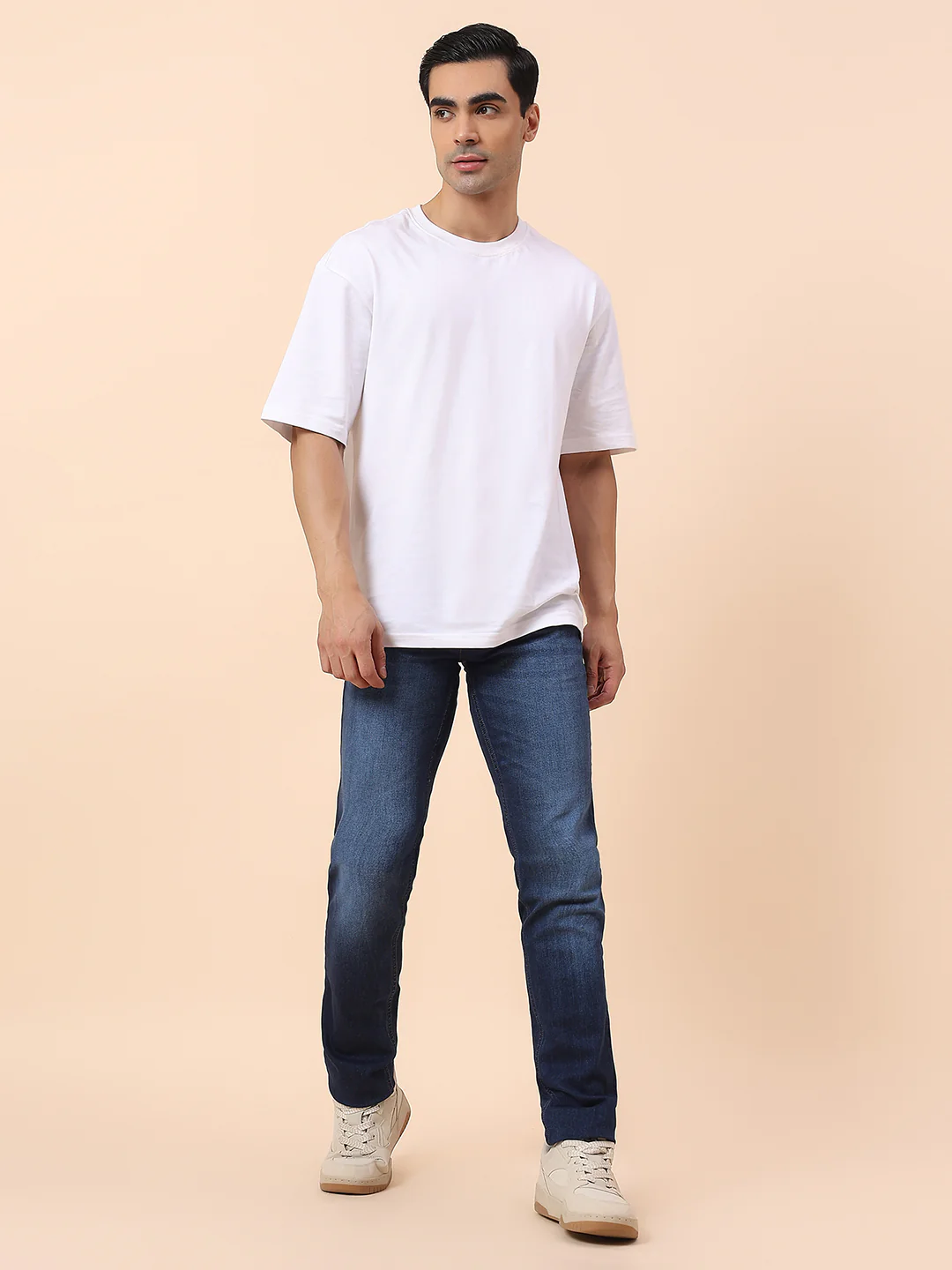 Denim Jeans for Men | Breathable & Soft with Color Fastness Straight Fit Cotton Blend Fabric Solid Pattern Button Closure - Image 8