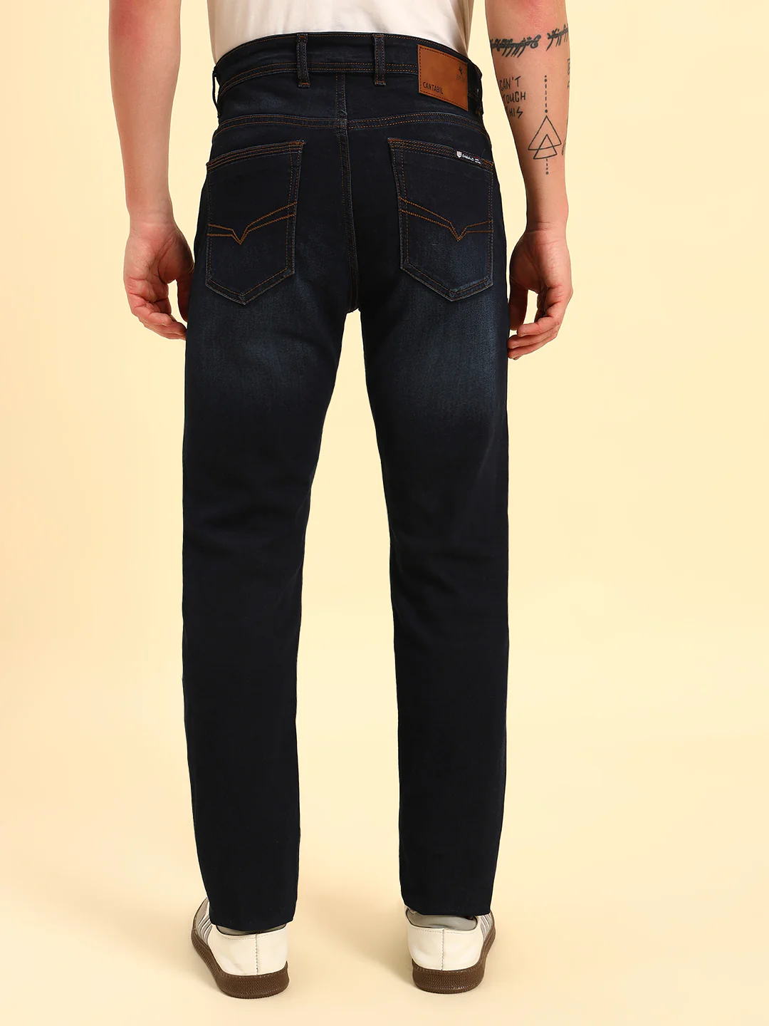 Denim Jeans for Men | Breathable & Soft with Color Fastness Straight Fit Cotton Fabric Solid Pattern Button Closure - Image 6