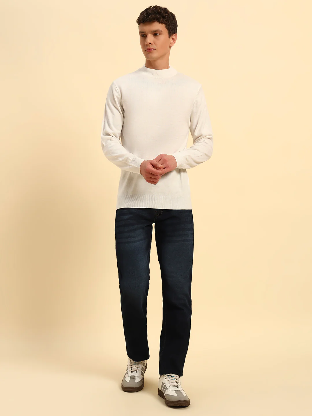 Denim Jeans for Men | Breathable & Soft with Color Fastness Straight Fit Cotton Fabric Solid Pattern Button Closure - Image 8