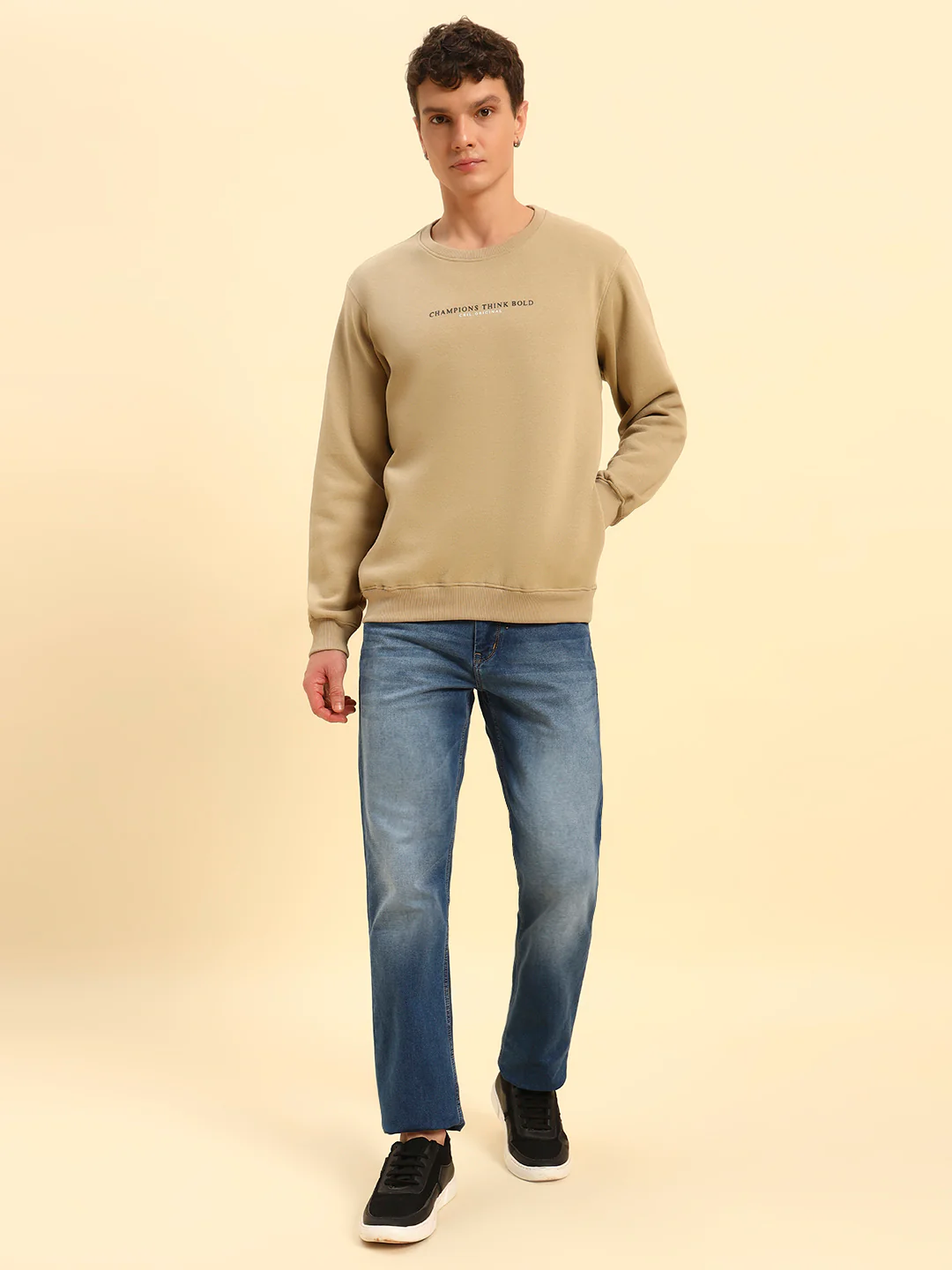 Denim Jeans for Men | Breathable & Soft with Color Fastness Straight Fit Cotton Fabric Solid Pattern Button Closure - Image 8