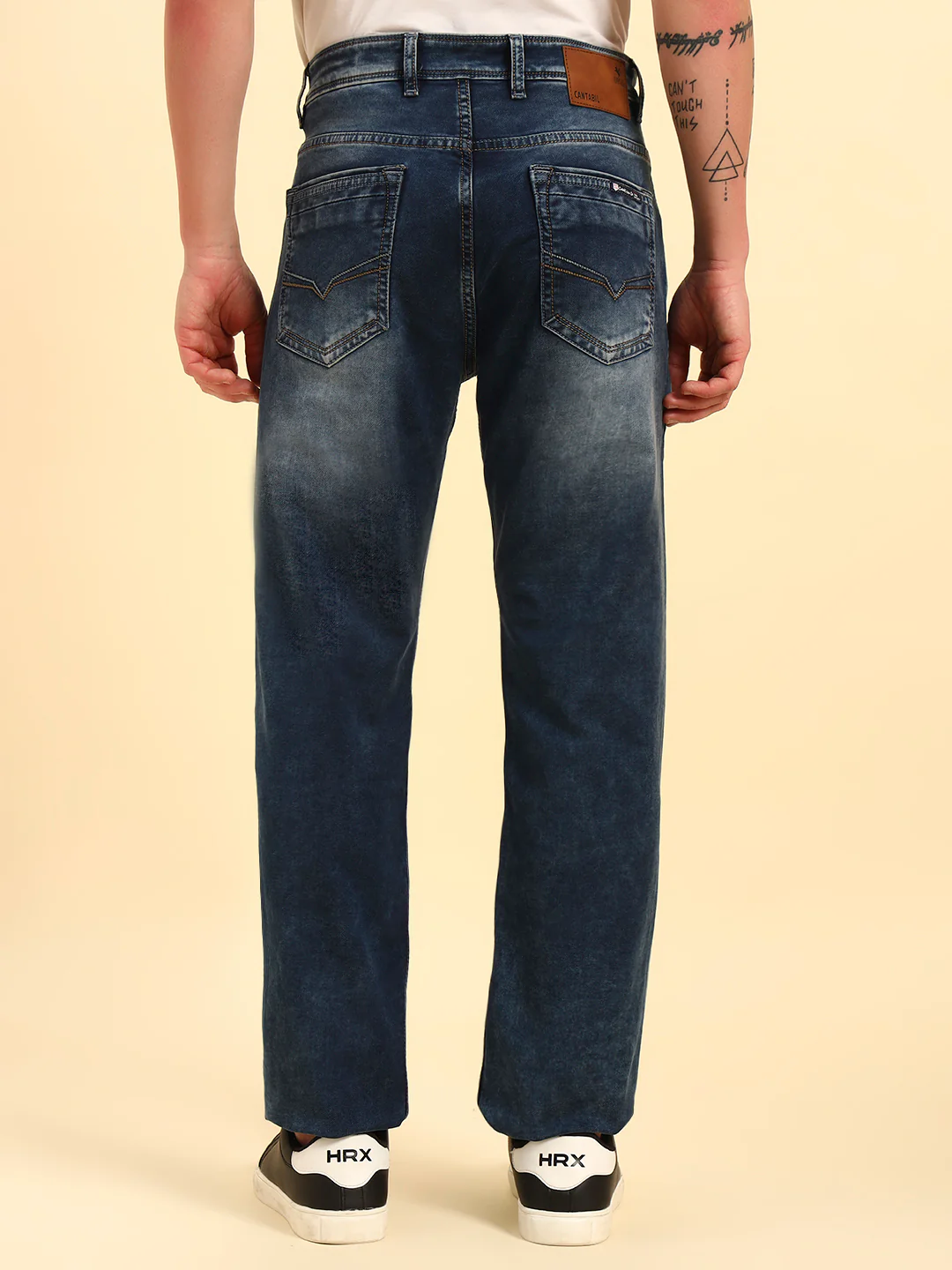 Denim Jeans for Men | Breathable & Soft with Color Fastness Straight Fit Cotton Fabric Solid Pattern Button Closuure - Image 7