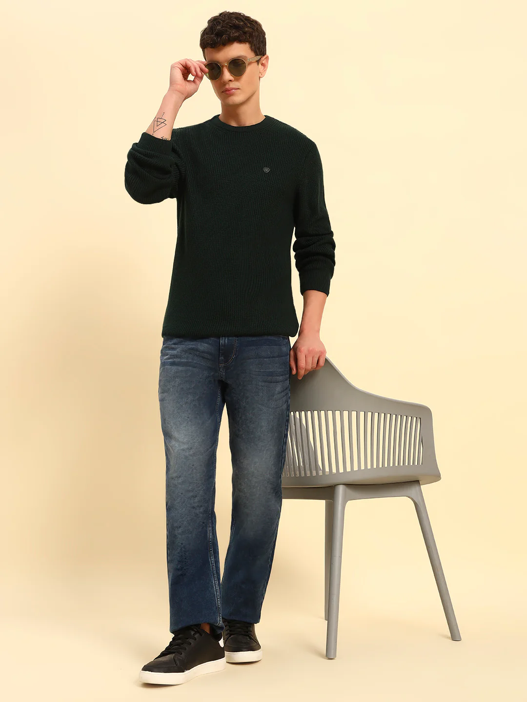 Denim Jeans for Men | Breathable & Soft with Color Fastness Straight Fit Cotton Fabric Solid Pattern Button Closuure - Image 9