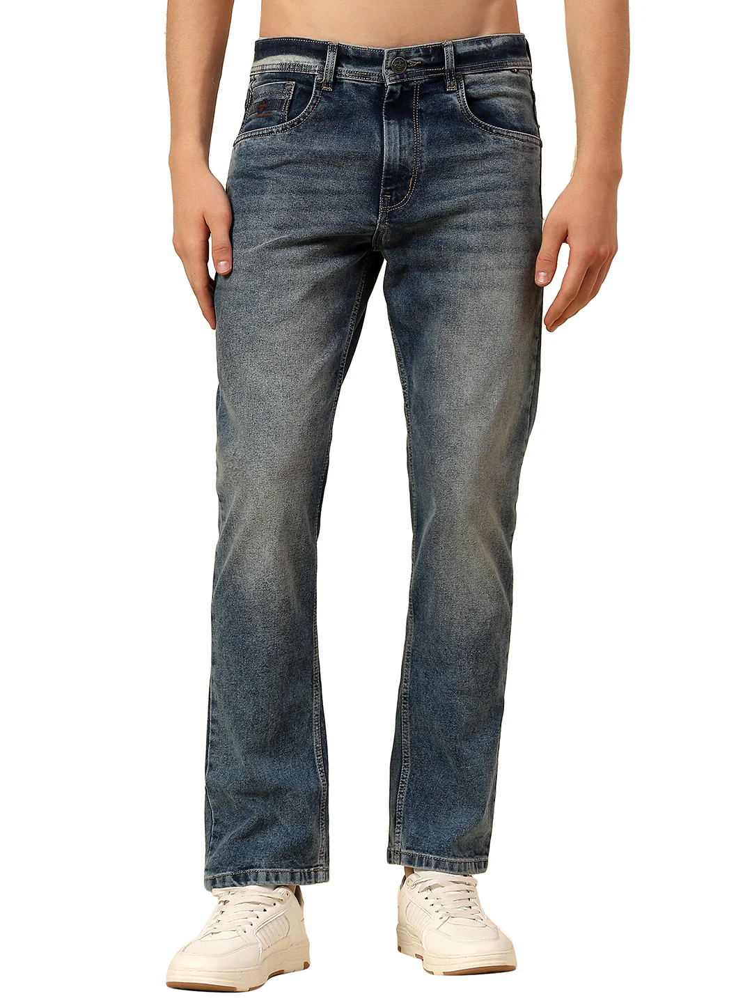 Denim Jeans for Men | Breathable & Soft with Color Fastness Straight Fit Poly Cotton Fabric Solid Pattern Button Closure - Image 8