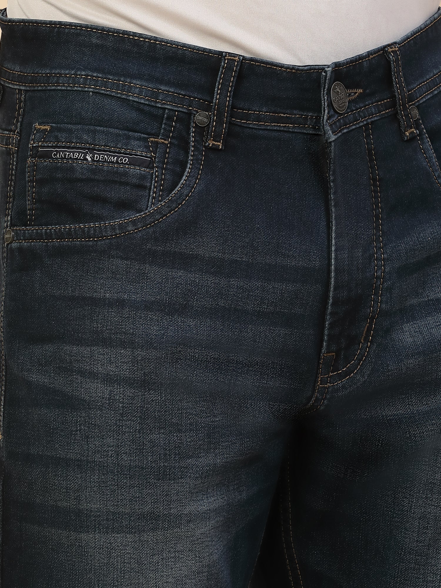 Denim Jeans for Men | Breathable & Soft with Color Fastness Straight Fit Poly Cotton Fabric Solid Pattern Button Closure - Image 7