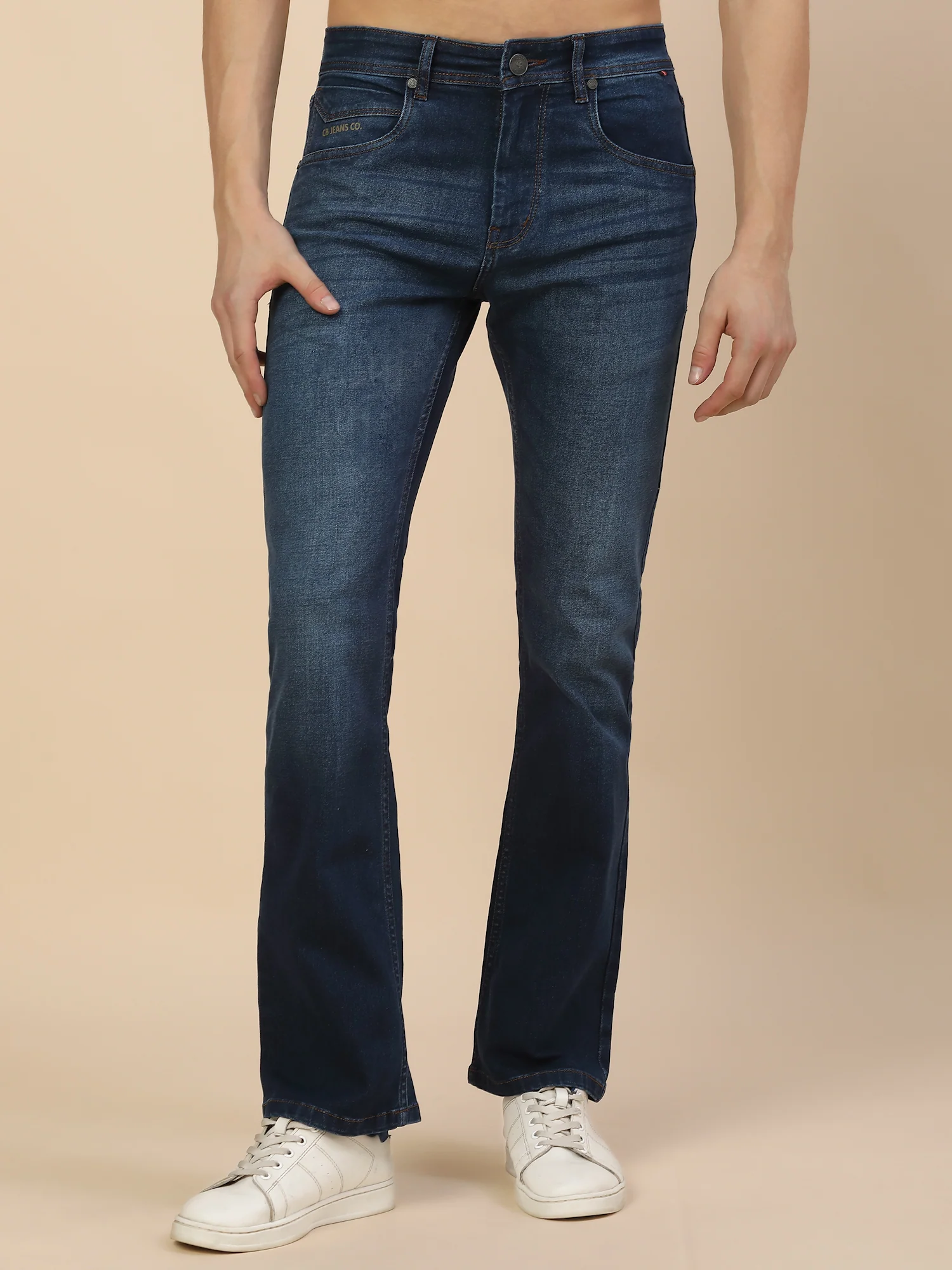 Denim Jeans for Men | Breathable & Soft with Color Fastness Straight Fit Poly Cotton Fabric Solid Pattern Button Closure - Image 2