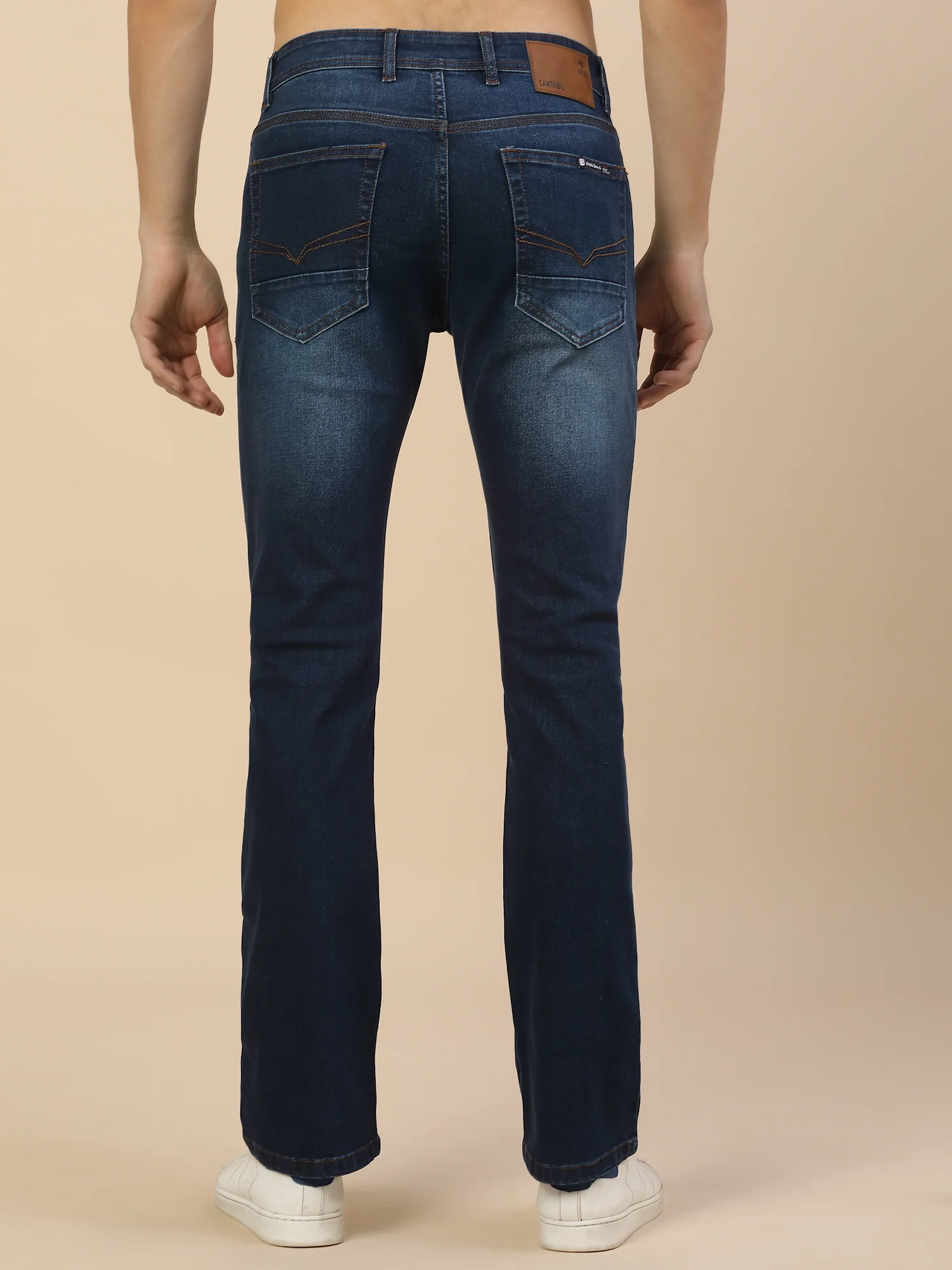 Denim Jeans for Men | Breathable & Soft with Color Fastness Straight Fit Poly Cotton Fabric Solid Pattern Button Closure - Image 6