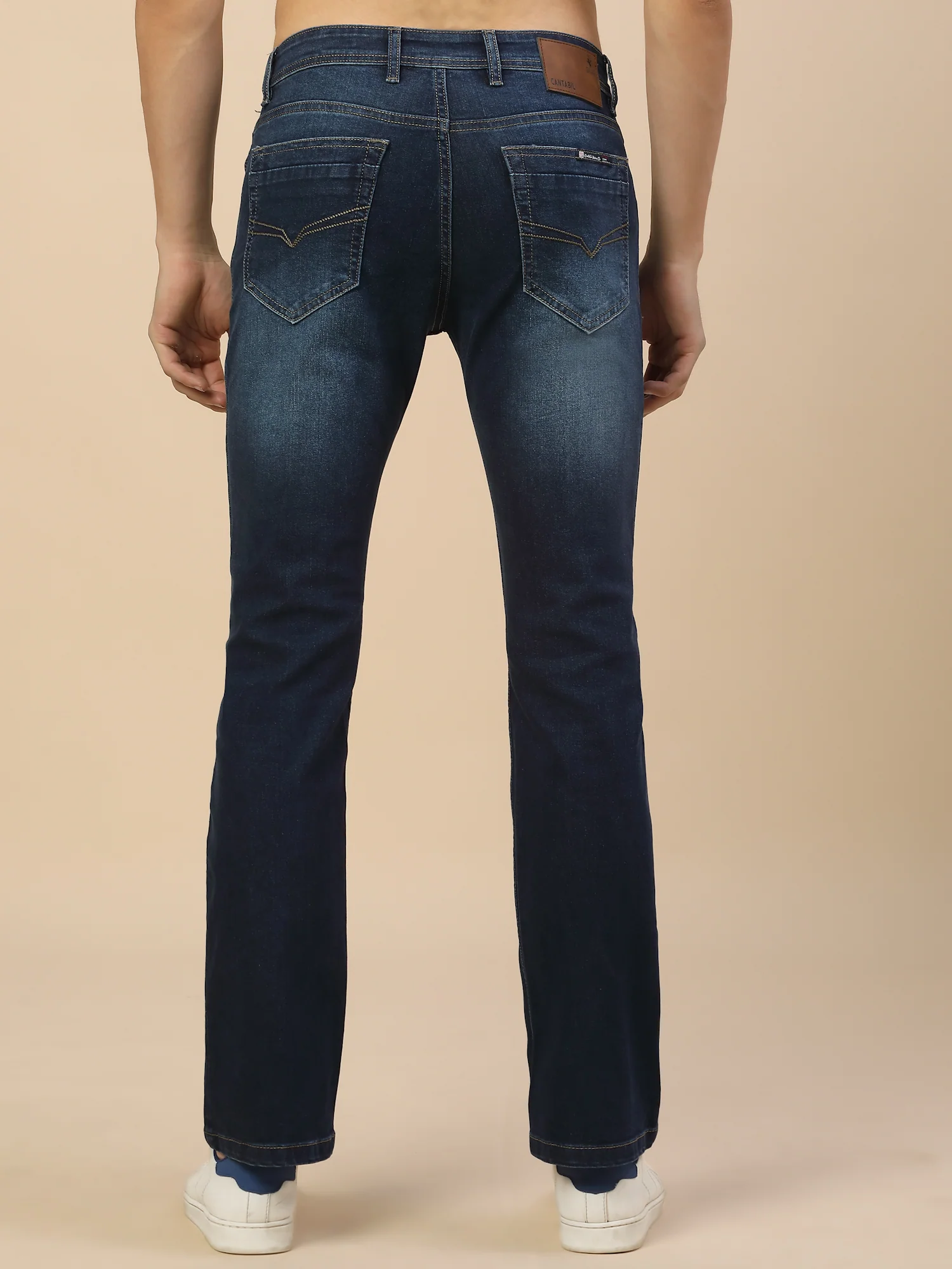 Denim Jeans for Men | Breathable & Soft with Color Fastness Straight Fit Poly Cotton Fabric Solid Pattern Button Closure - Image 6