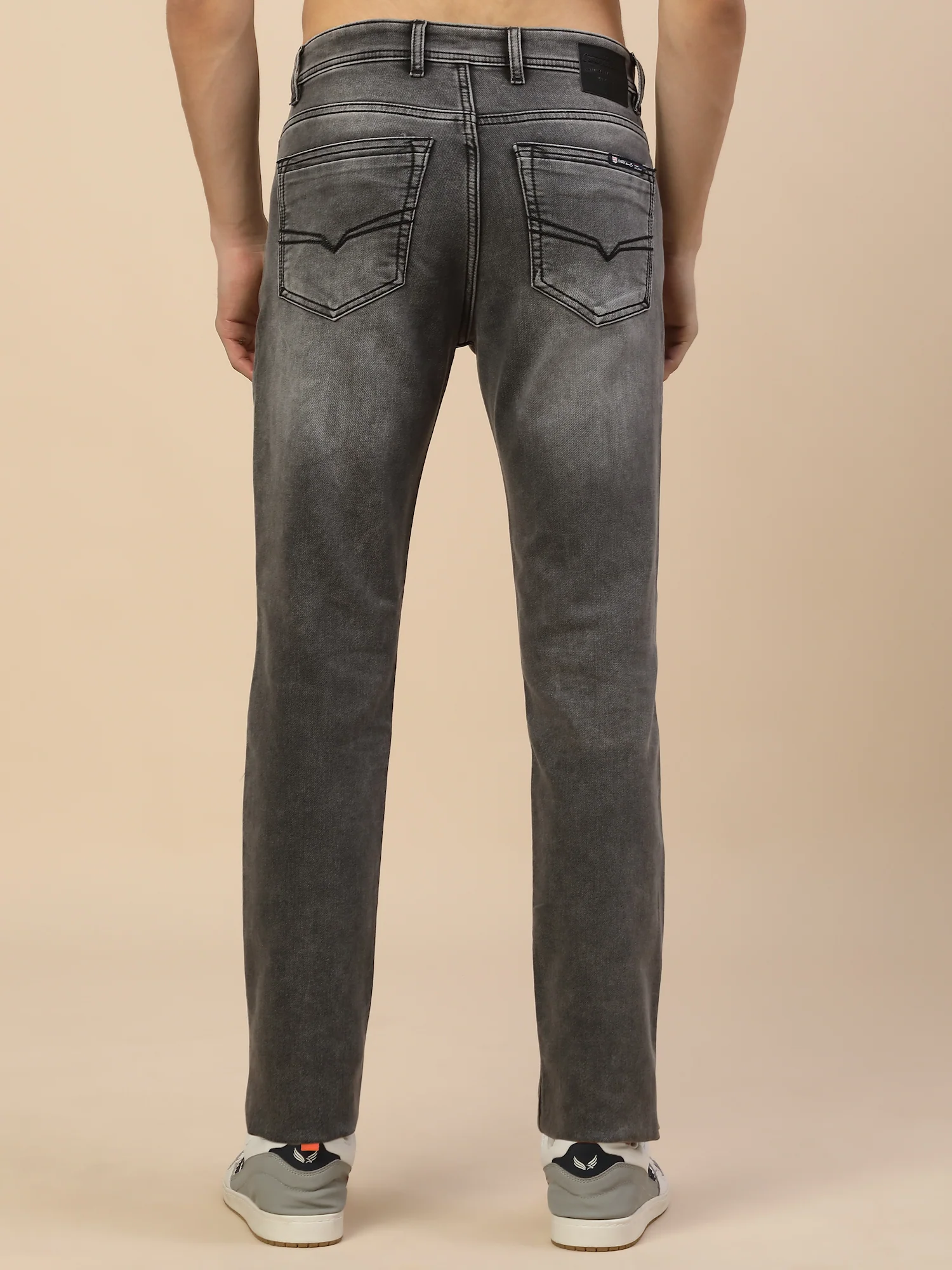 Denim Jeans for Men | Breathable & Soft with Color Fastness Straight Fit Poly Cotton Fabric Solid Pattern Button Closure - Image 5