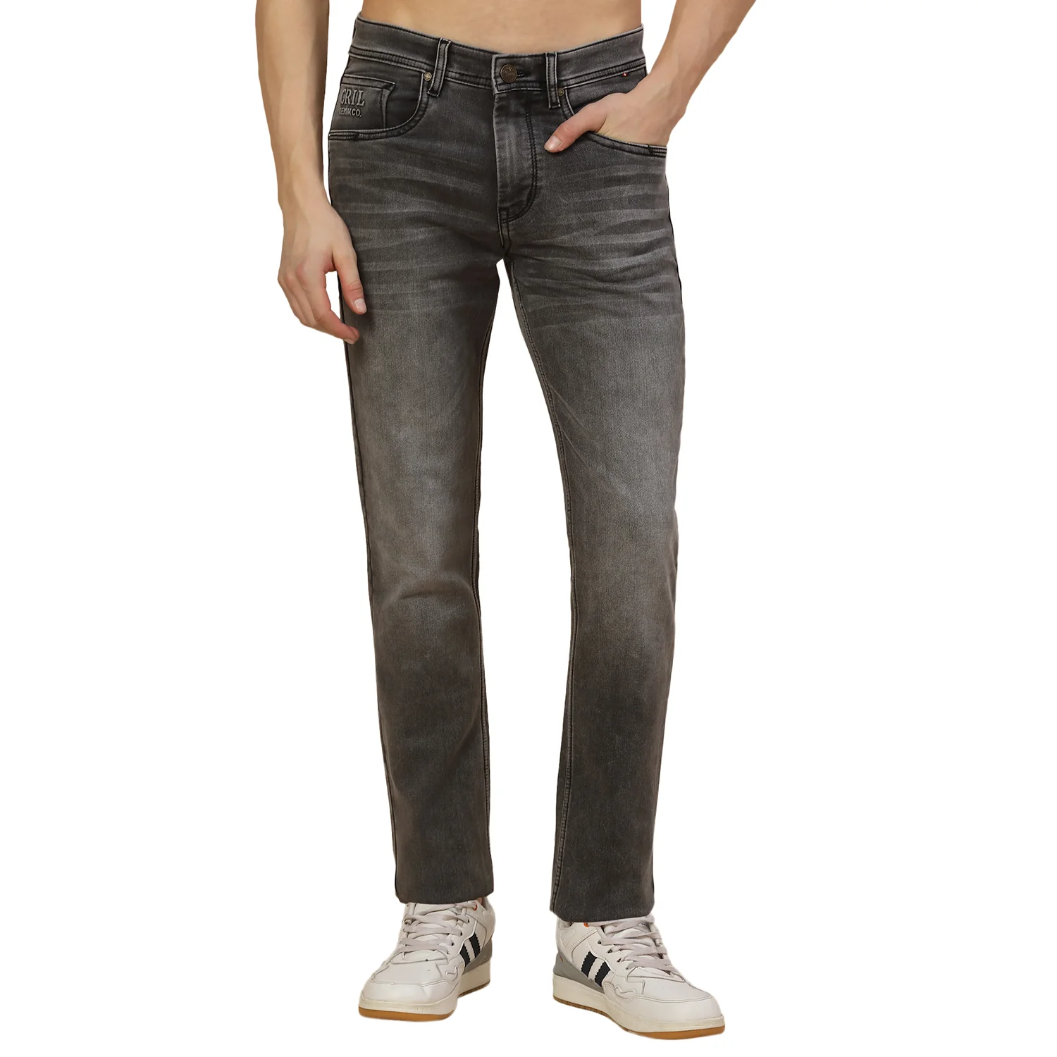 Denim Jeans for Men | Breathable & Soft with Color Fastness Straight Fit Poly Cotton Fabric Solid Pattern Button Closure - Image 7