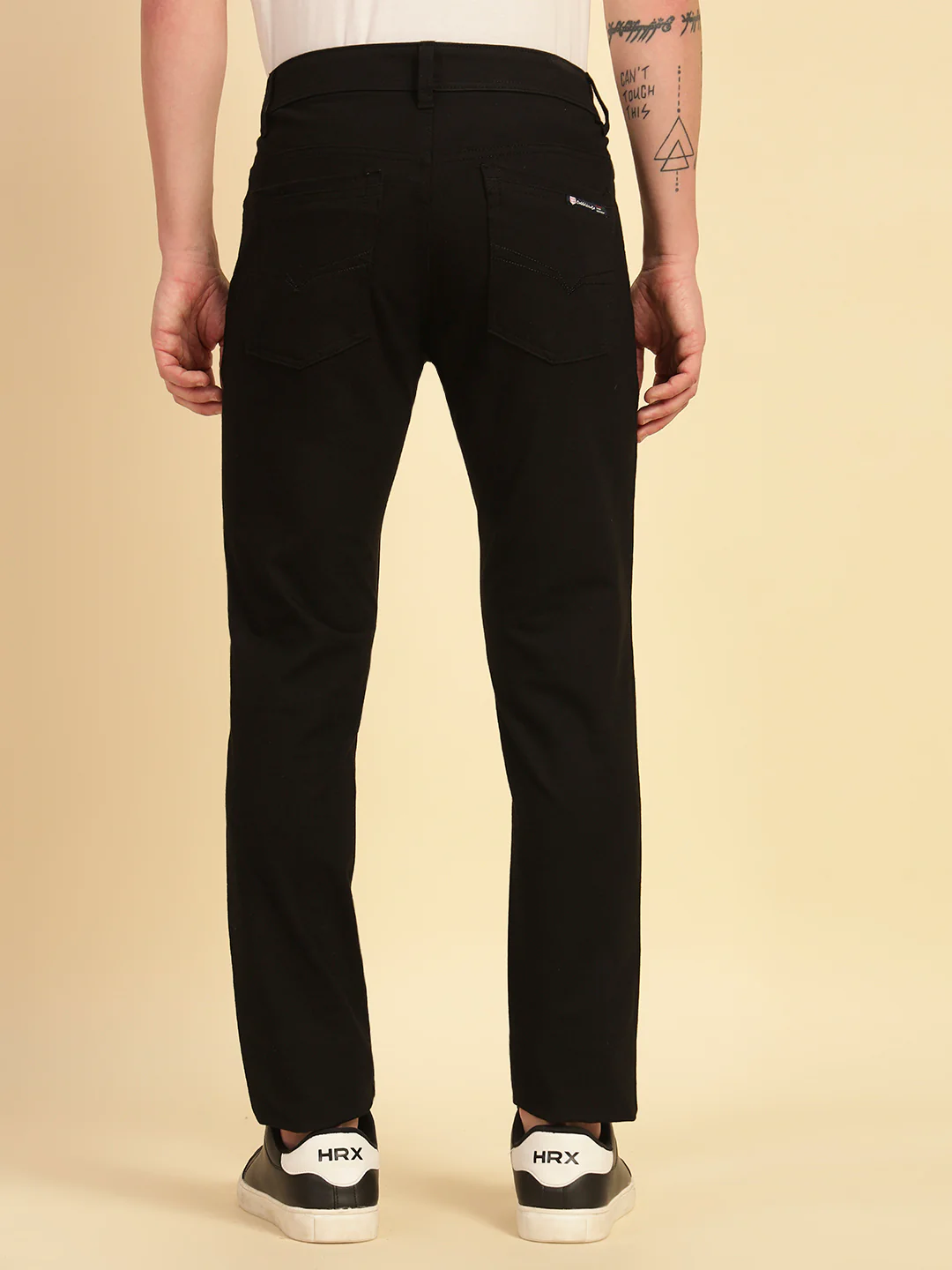 Denim Jeans for Men | Breathable & Soft with Color Fastness Narrow Fit Cotton Blend Fabric Solid Pattern Button Closure - Image 7