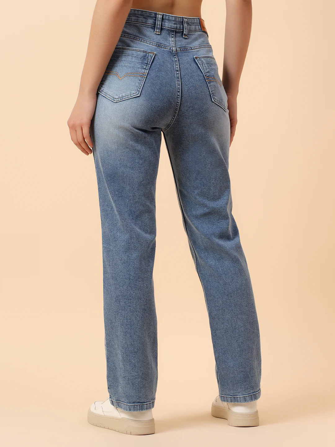 Denim Jeans for Women | Breathable & Soft with Color Fastness Slim Fit Cotton Fabric Solid Pattern Button Closure - Image 6