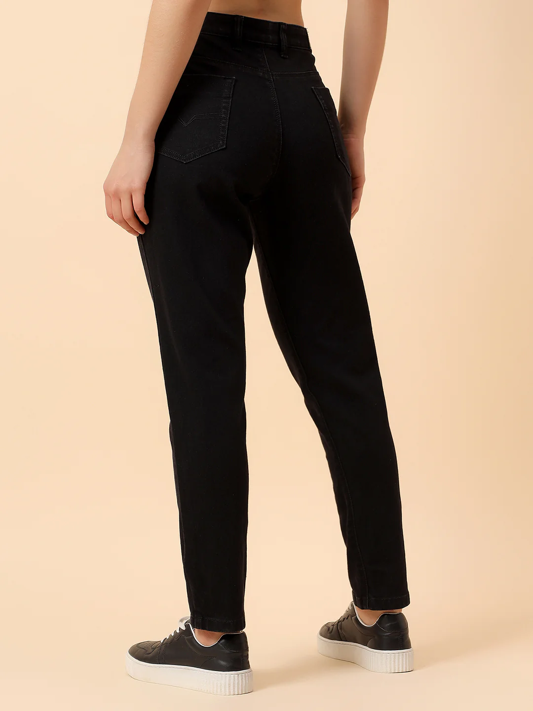 Denim Jeans for Women | Breathable & Soft with Color Fastness Slim Fit Cotton Fabric Solid Pattern Button Closure - Image 6