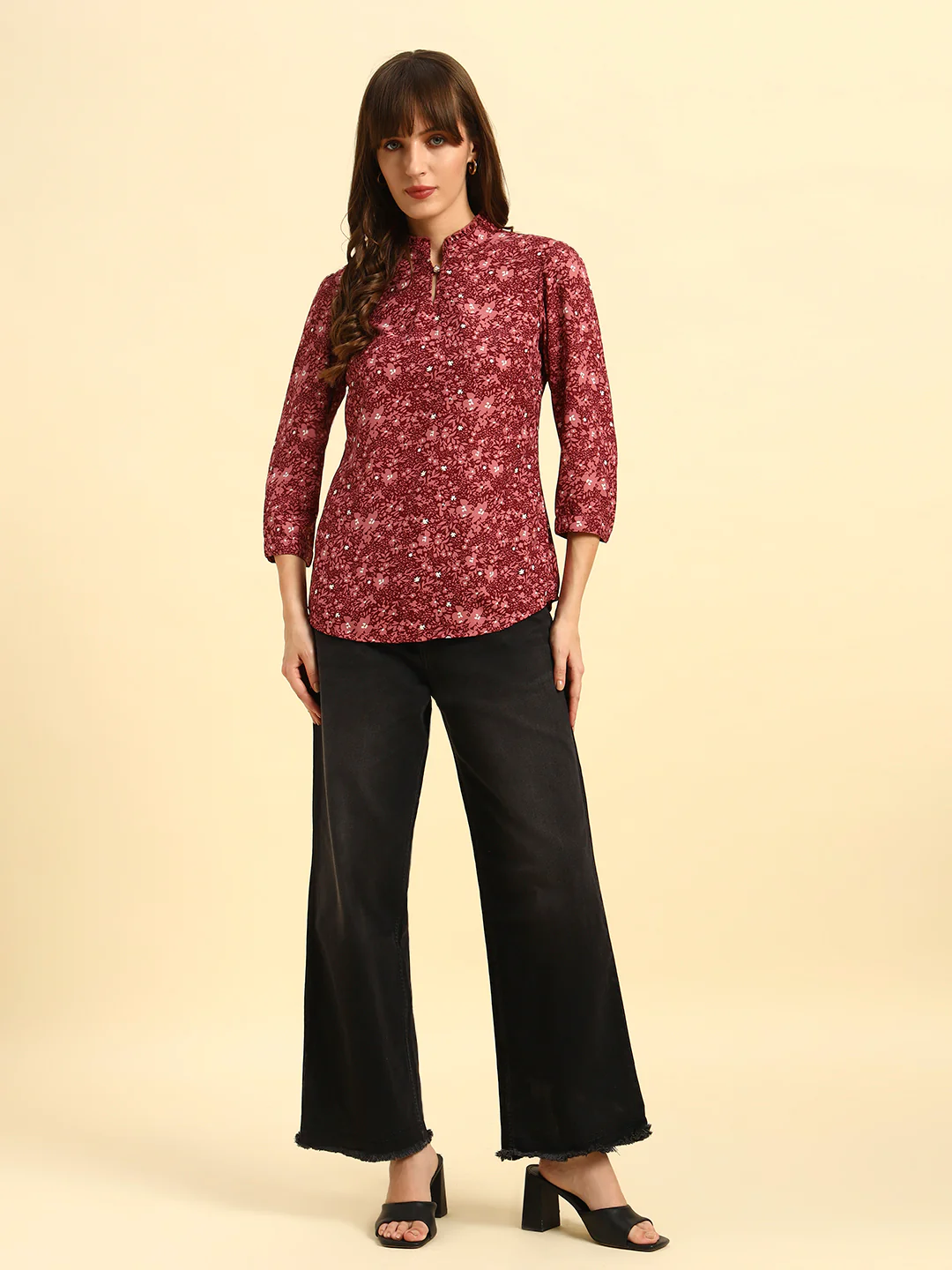 Denim Jeans for Women | Breathable & Soft with Color Fastness Slim Fit Cotton Fabric Solid Pattern Button Closure - Image 5