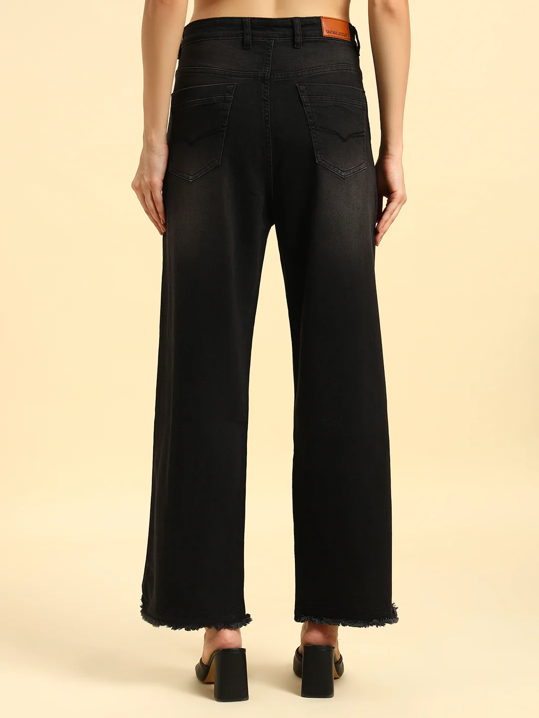 Denim Jeans for Women | Breathable & Soft with Color Fastness Slim Fit Cotton Fabric Solid Pattern Button Closure - Image 7