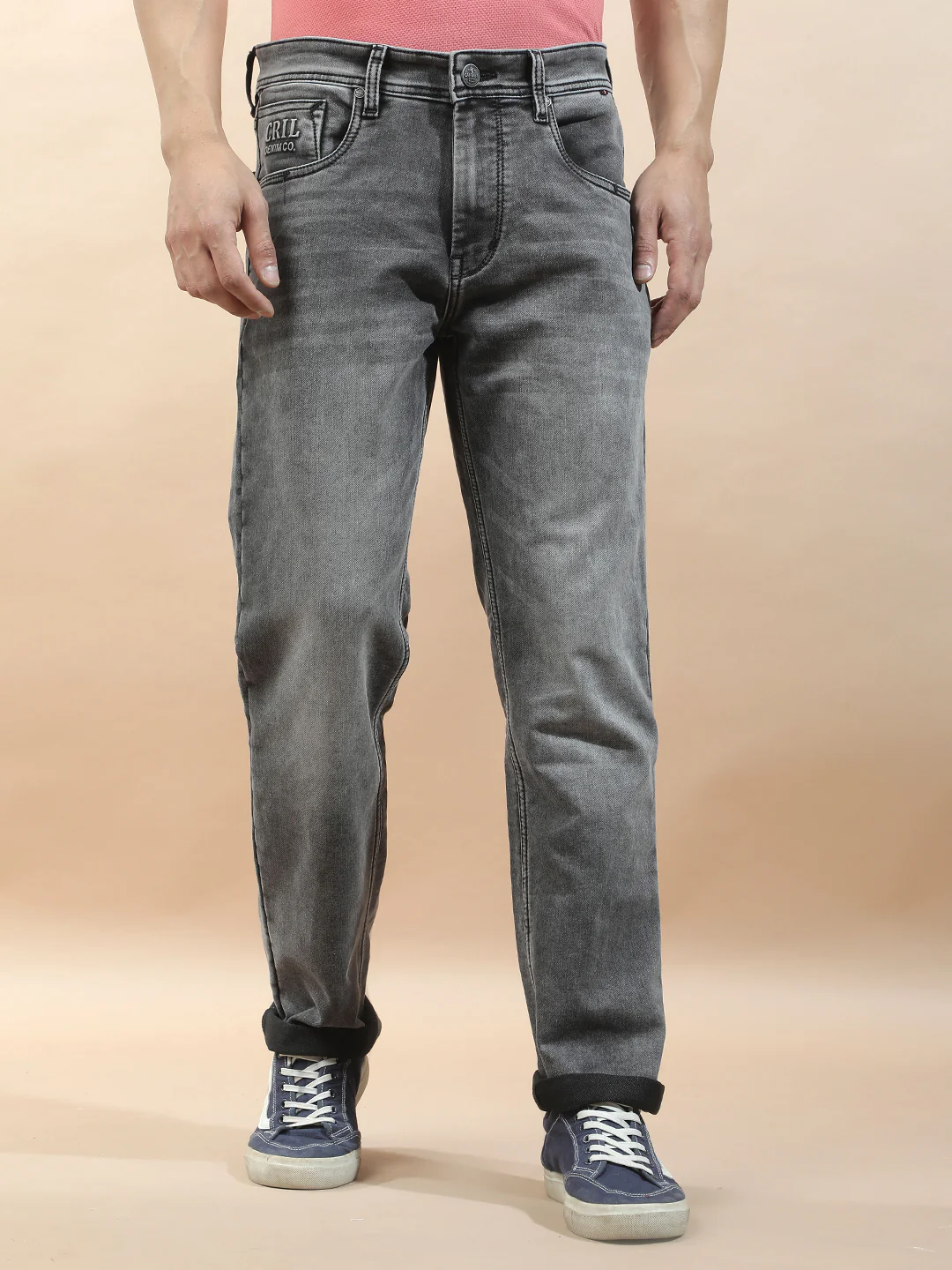 Denim Jeans for Men l Breathable & Soft with Color Fastness Slim Fit Polycotton Fabric Solid Pattern - Image 4