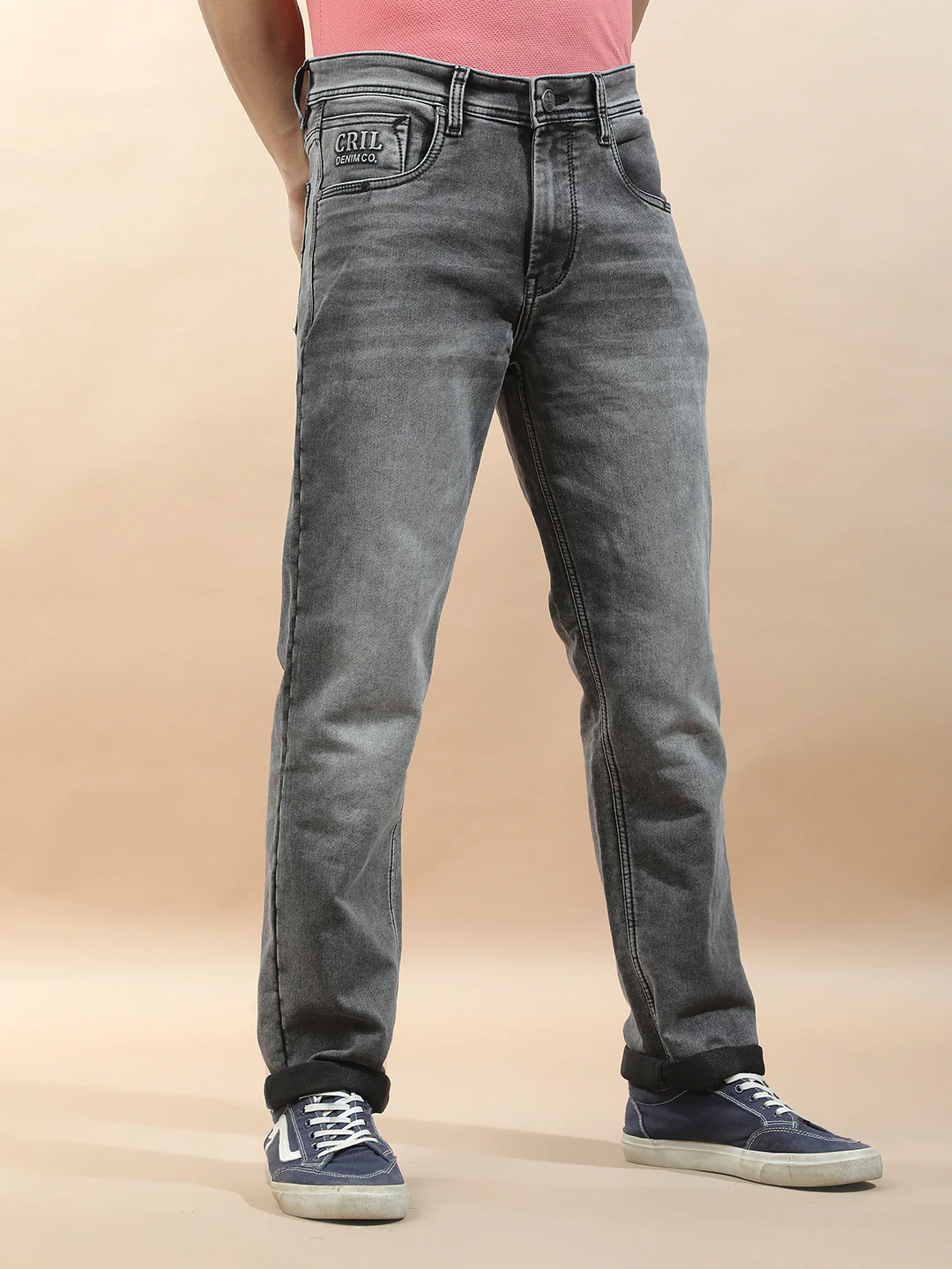 Denim Jeans for Men l Breathable & Soft with Color Fastness Slim Fit Polycotton Fabric Solid Pattern - Image 6