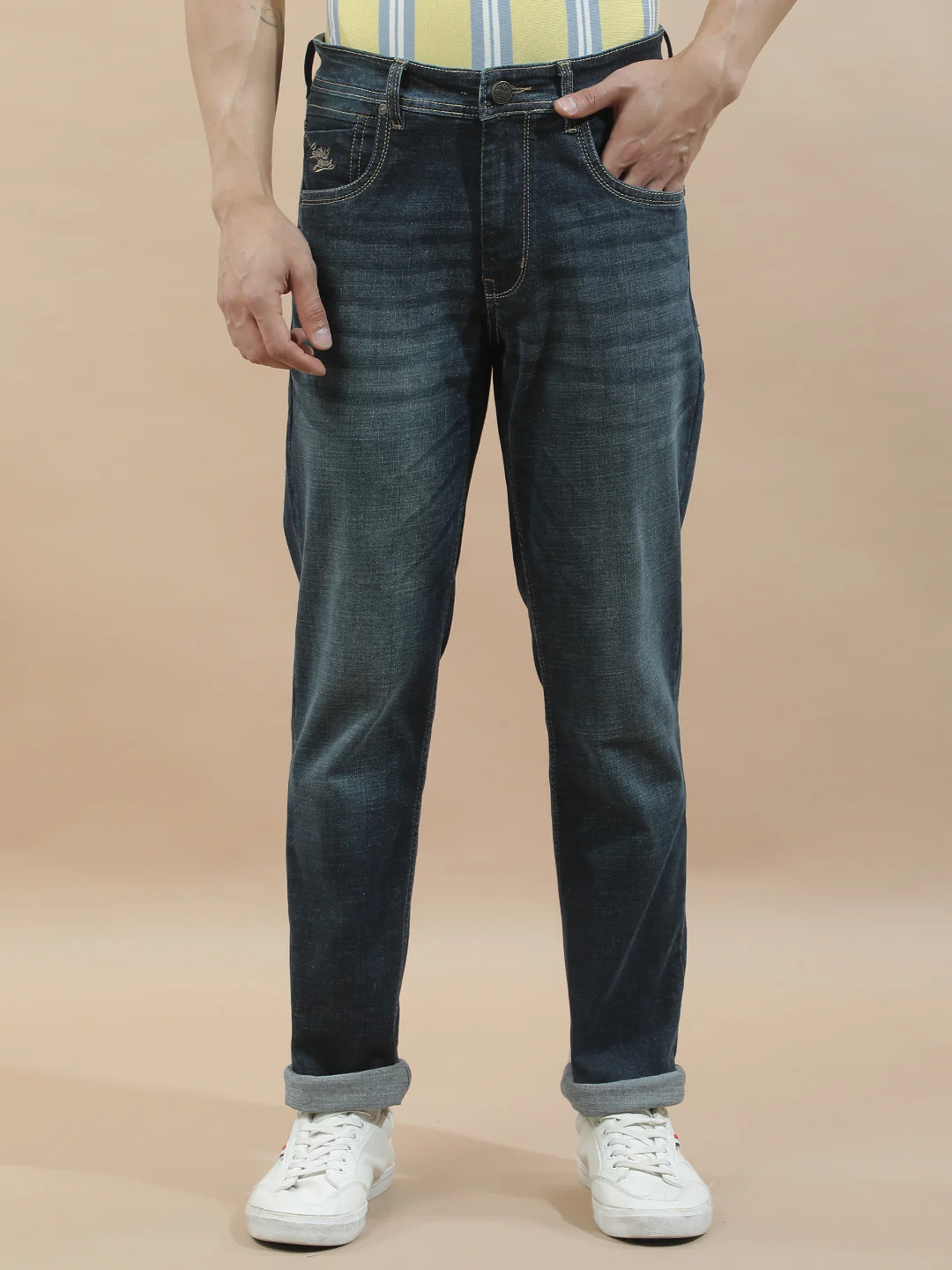 Denim Jeans for Men l Breathable & Soft with Color Fastness Slim Fit Polycotton Fabric Solid Pattern - Image 5