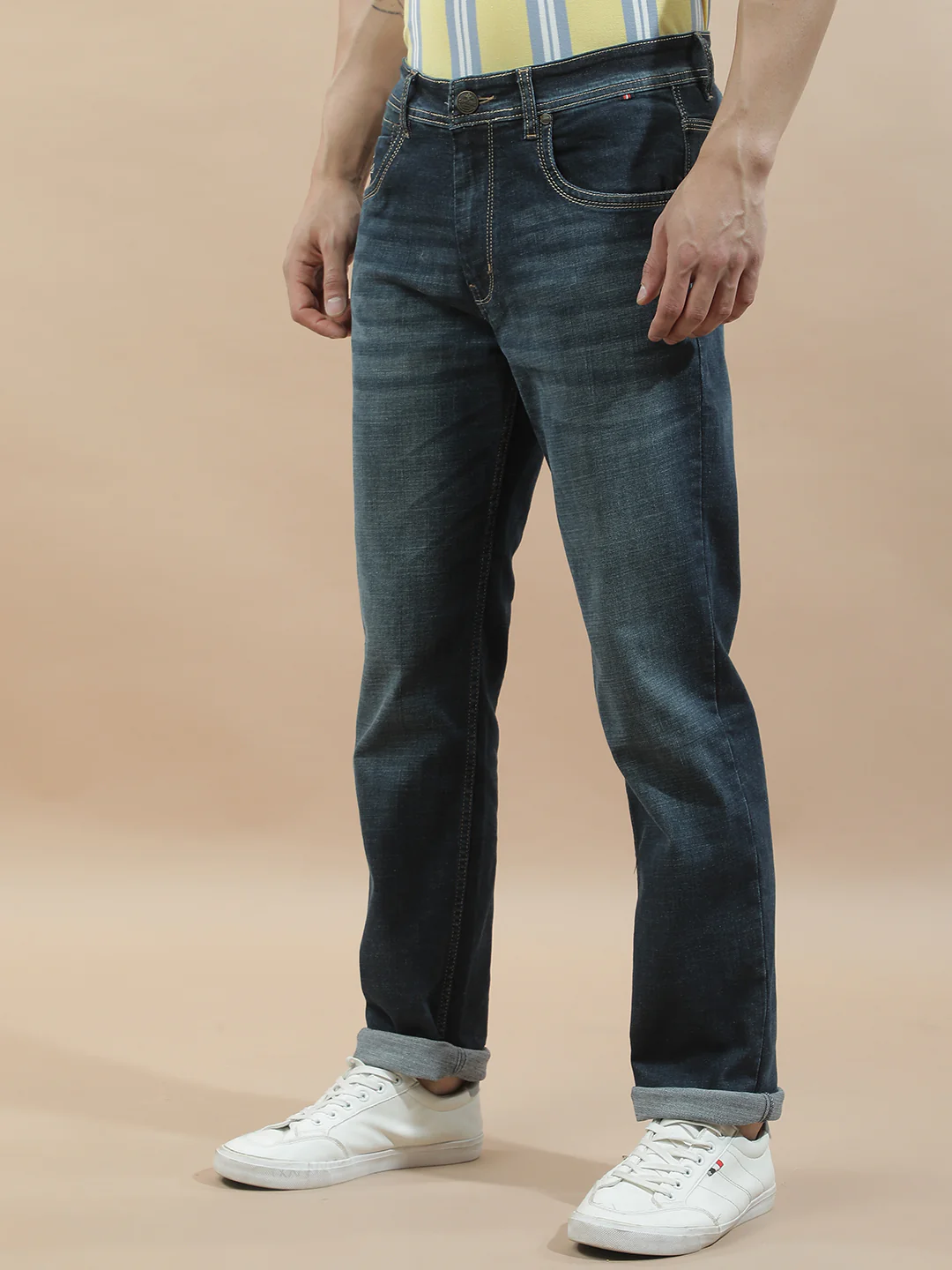 Denim Jeans for Men l Breathable & Soft with Color Fastness Slim Fit Polycotton Fabric Solid Pattern - Image 6