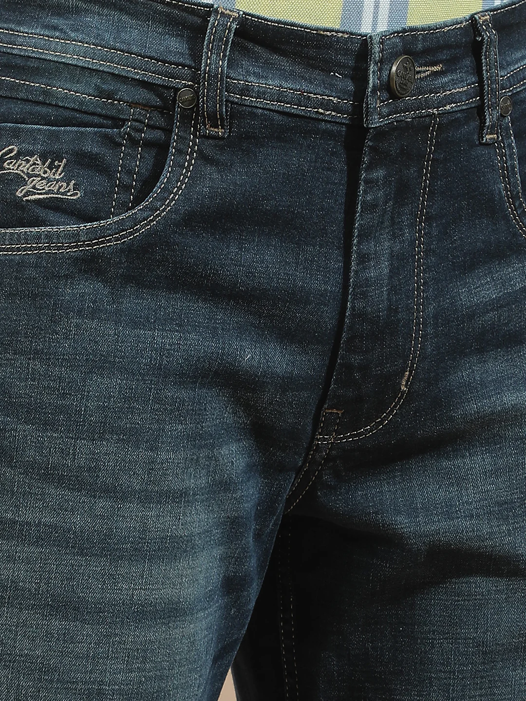 Denim Jeans for Men l Breathable & Soft with Color Fastness Slim Fit Polycotton Fabric Solid Pattern - Image 7