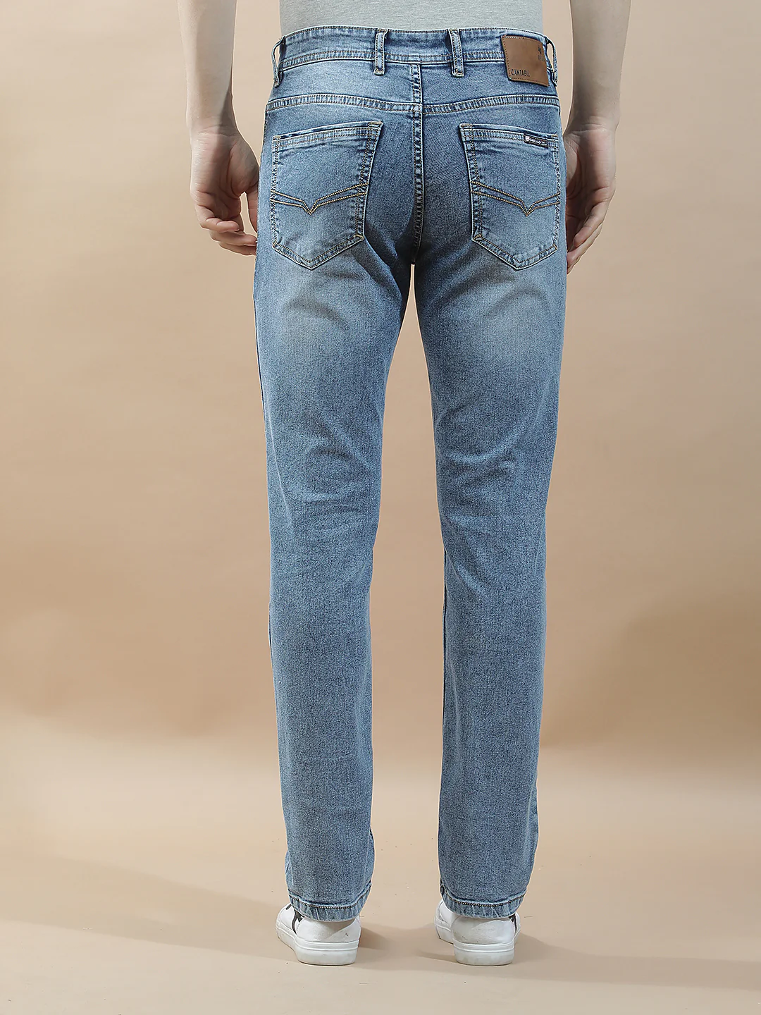 Denim Jeans for Men l Breathable & Soft with Color Fastness Slim Fit Polycotton Fabric Solid Pattern - Image 3