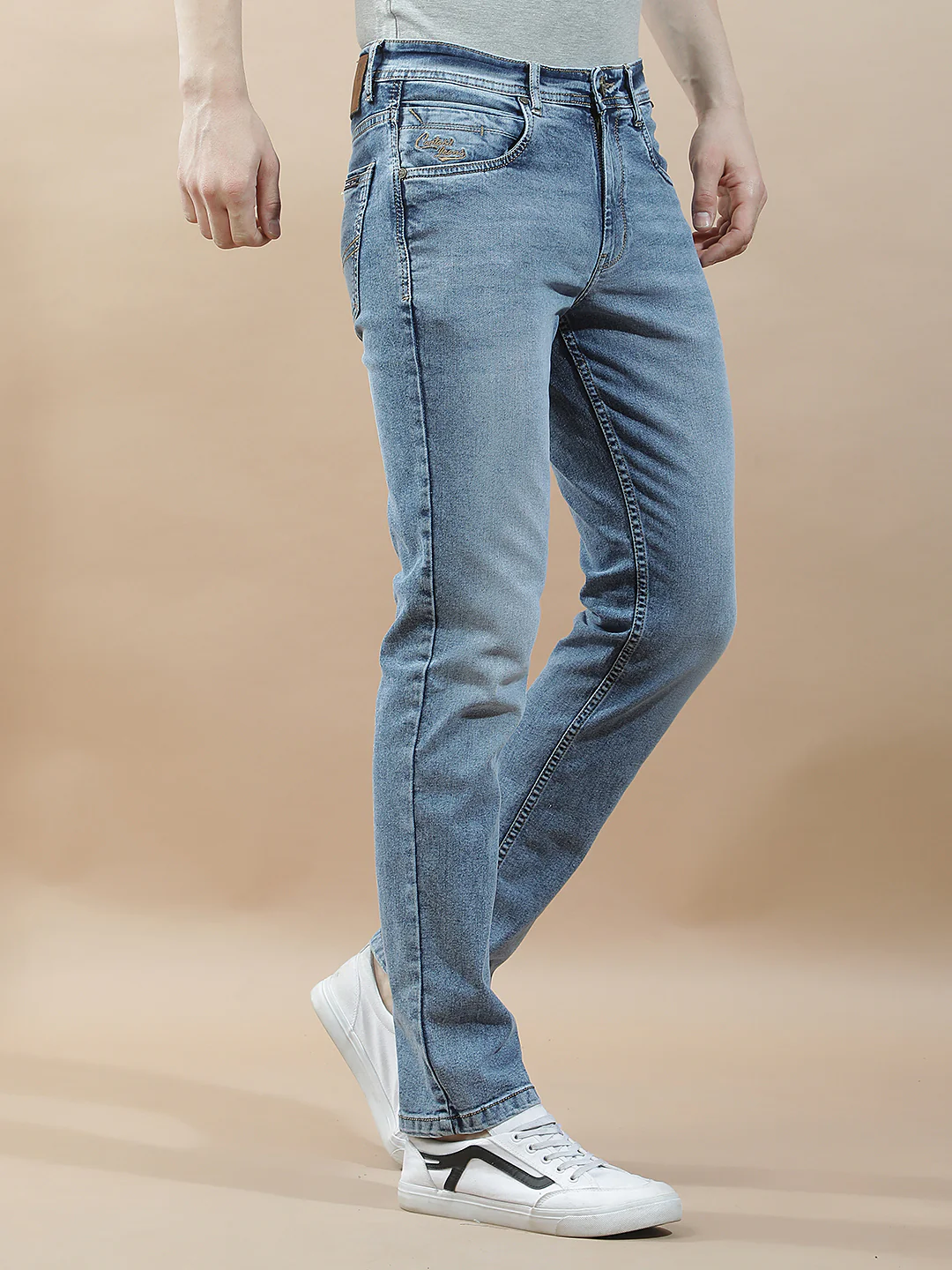 Denim Jeans for Men l Breathable & Soft with Color Fastness Slim Fit Polycotton Fabric Solid Pattern - Image 6