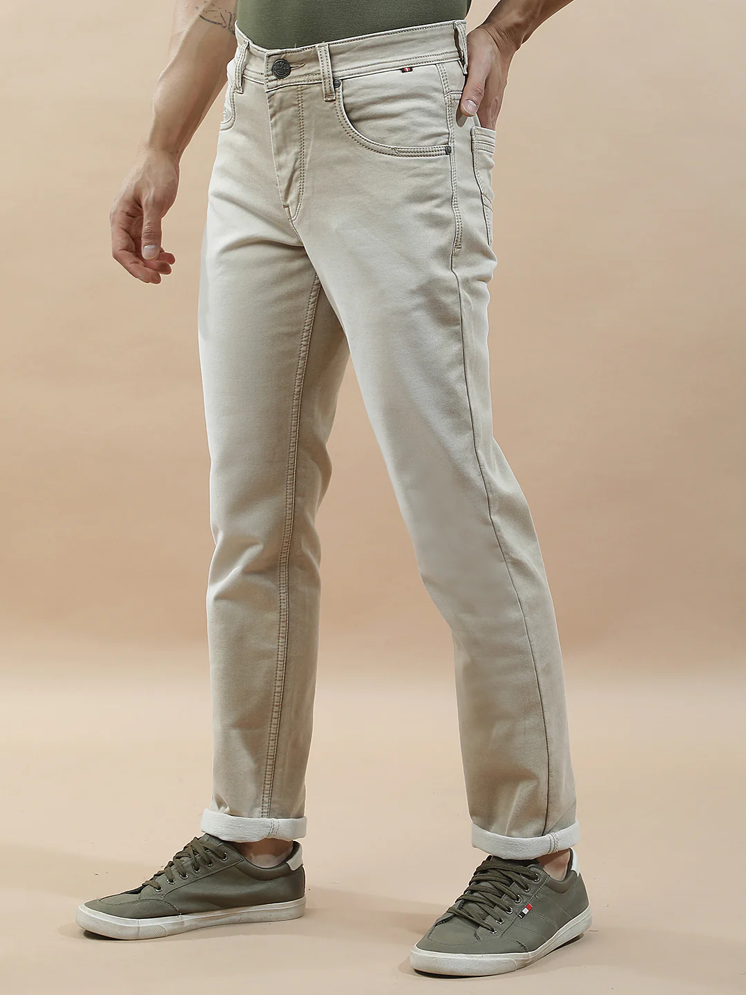 Denim Jeans for Men l Breathable & Soft with Color Fastness Slim Fit Polycotton Fabric Solid Pattern - Image 6
