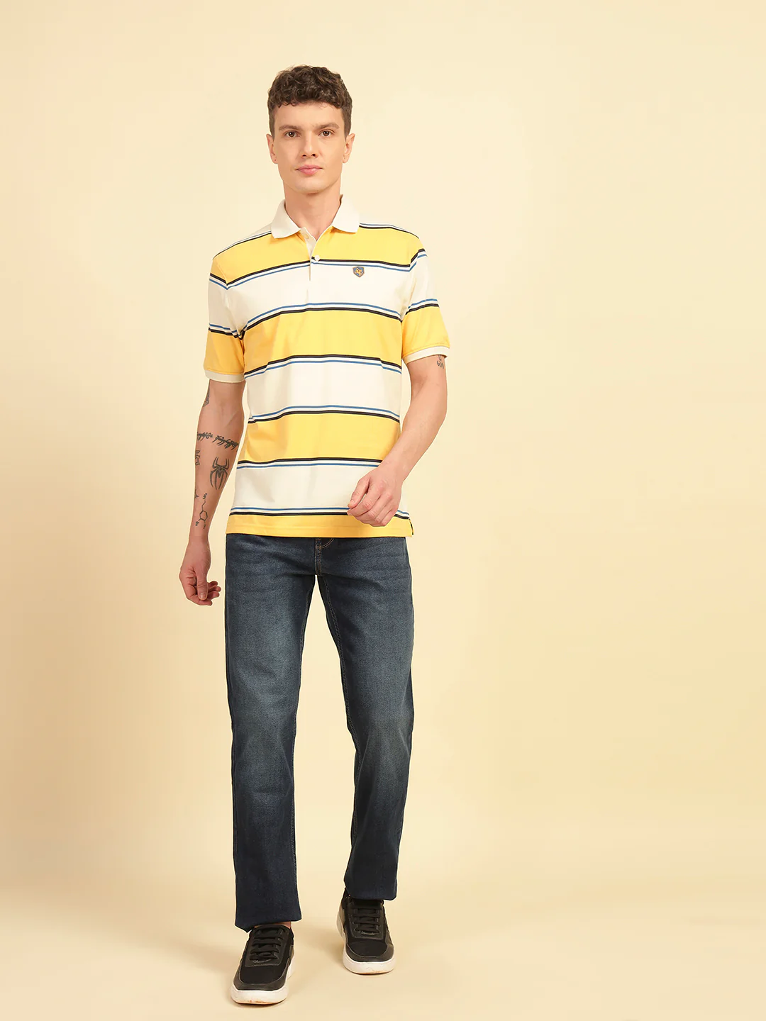 Denim Jeans for Men | Breathable & Soft with Color Fastness Straight Fit Cotton Blend Fabric Solid Pattern Button Closure - Image 8