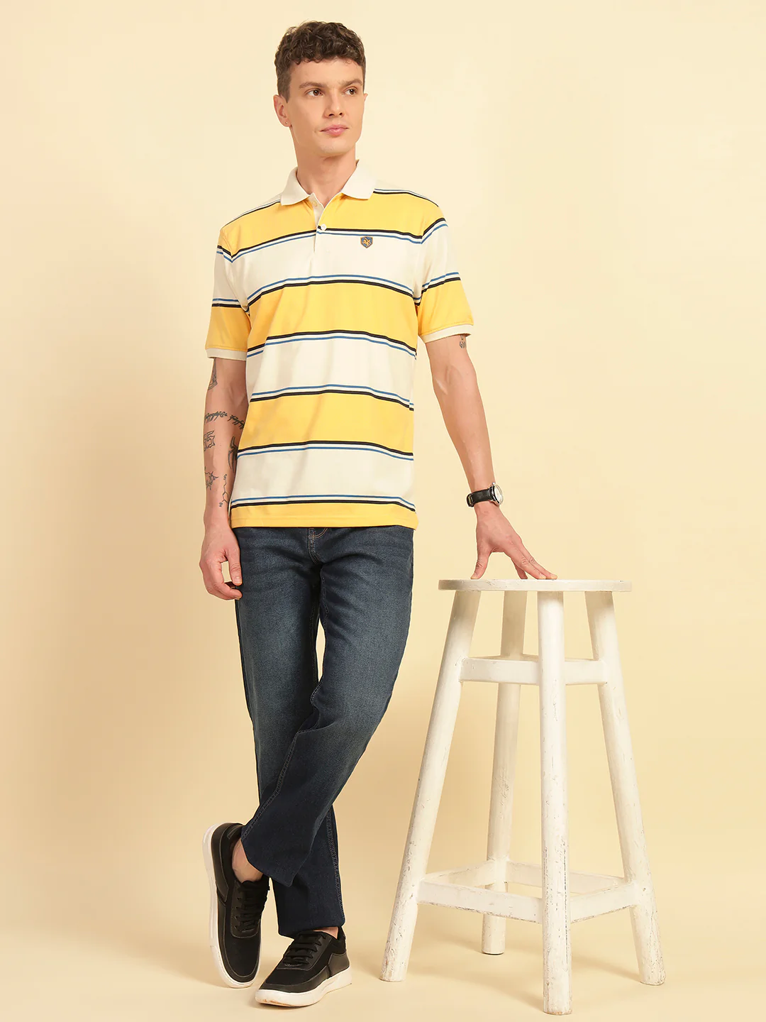 Denim Jeans for Men | Breathable & Soft with Color Fastness Straight Fit Cotton Blend Fabric Solid Pattern Button Closure - Image 9