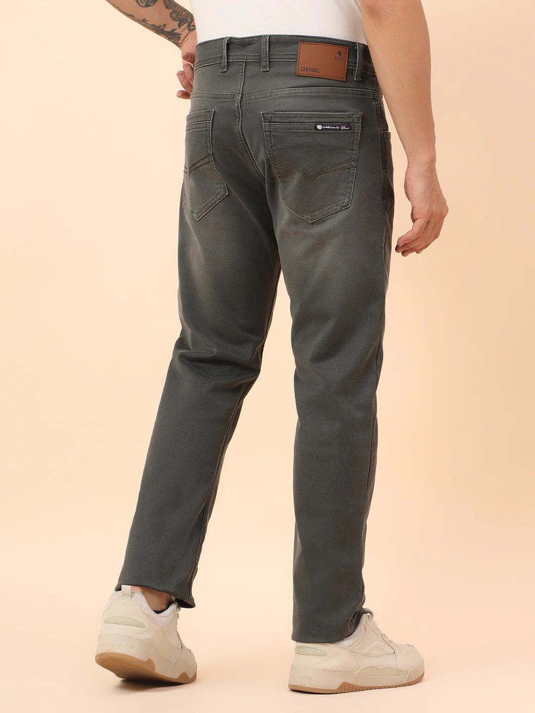 Denim Jeans for Men l Breathable & Soft with Color Fastness Straight Fit Cotton Blend Fabric Solid Pattern Button Closure - Image 6