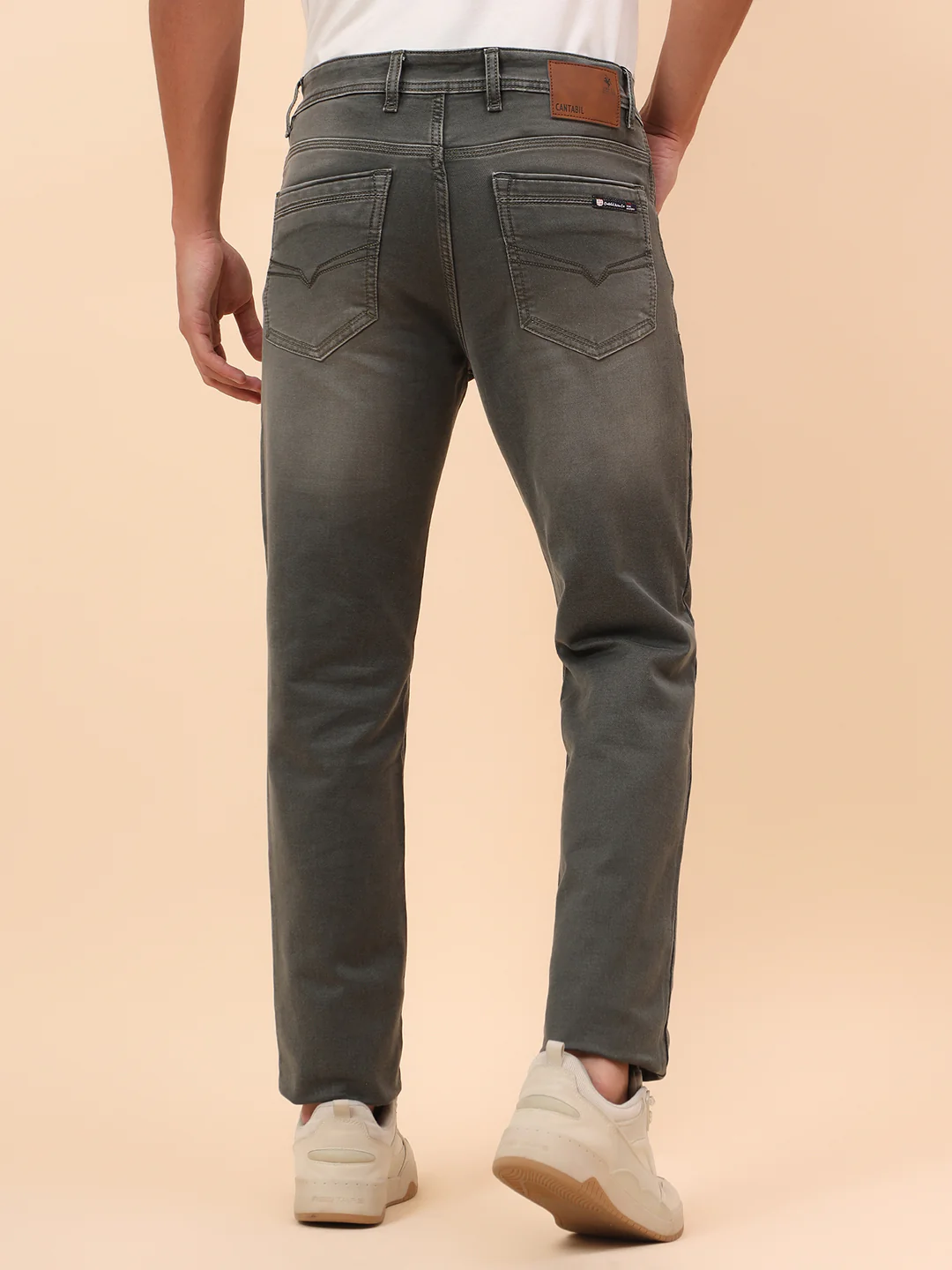 Denim Jeans for Men l Breathable & Soft with Color Fastness Straight Fit Cotton Blend Fabric Solid Pattern Button Closure - Image 6