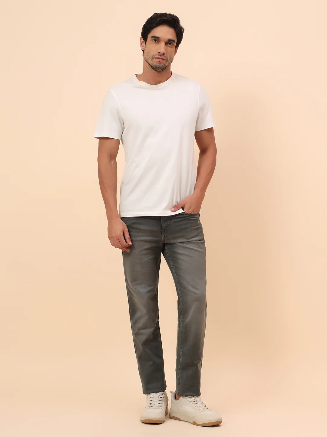 Denim Jeans for Men l Breathable & Soft with Color Fastness Straight Fit Cotton Blend Fabric Solid Pattern Button Closure - Image 8