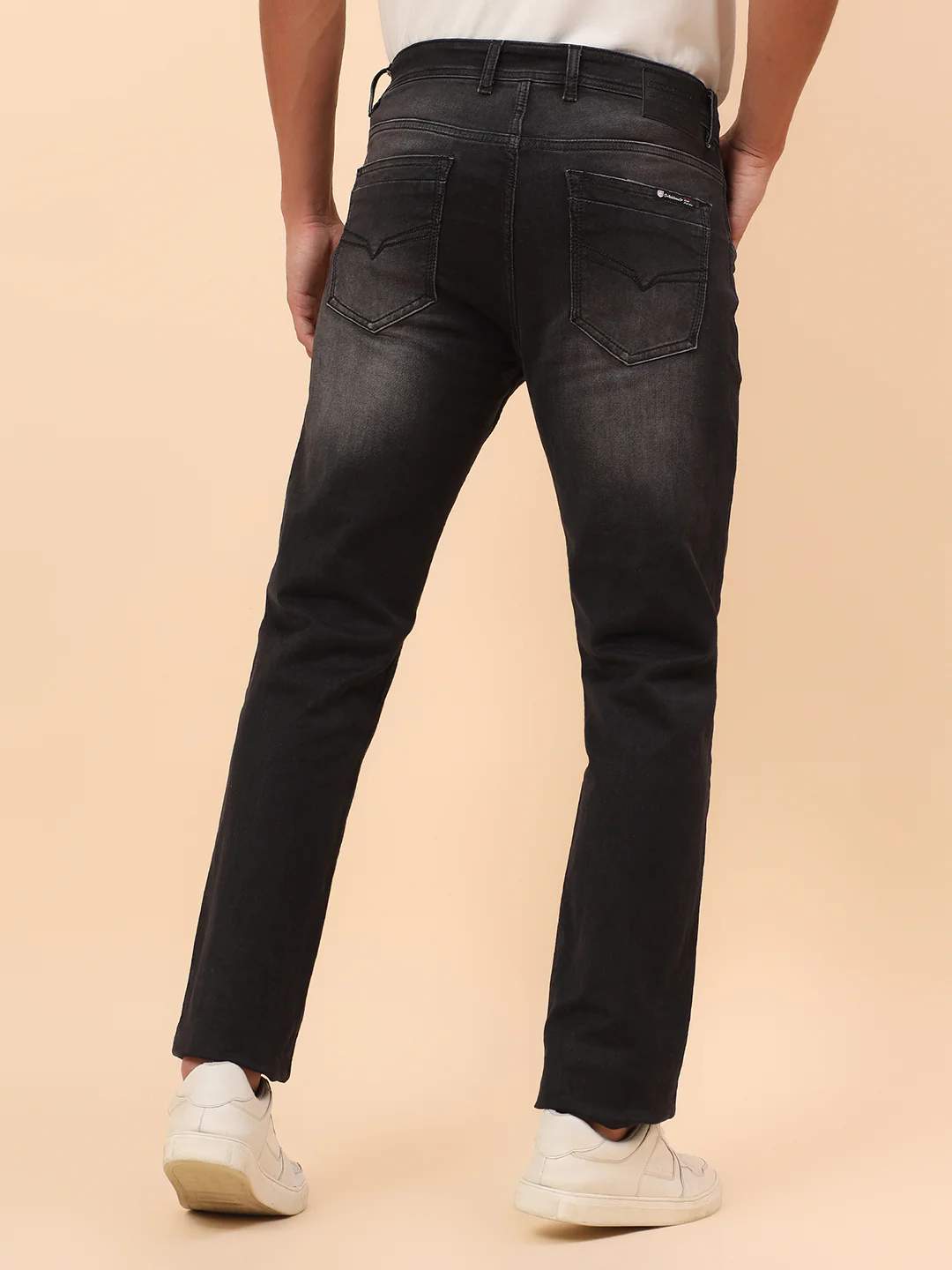 Denim Jeans for Men l Breathable & Soft with Color Fastness Straight Fit Cotton Blend Fabric Solid Pattern Button Closure - Image 7