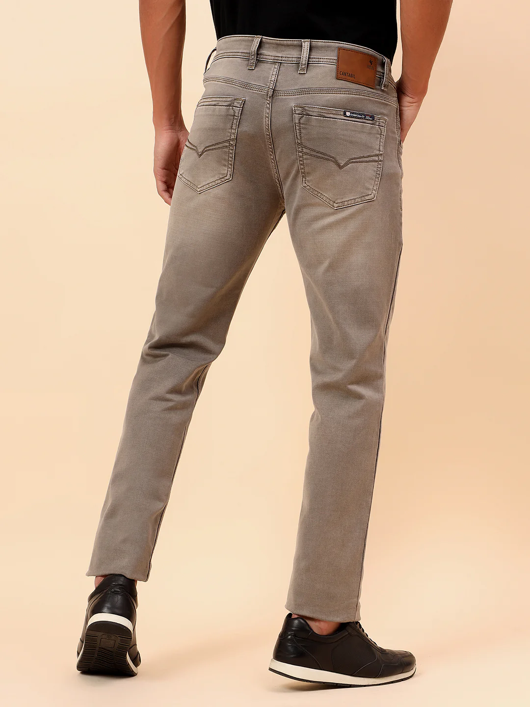Denim Jeans for Men l Breathable & Soft with Color Fastness Straight Fit Cotton Blend Fabric Solid Pattern Button Closure - Image 6