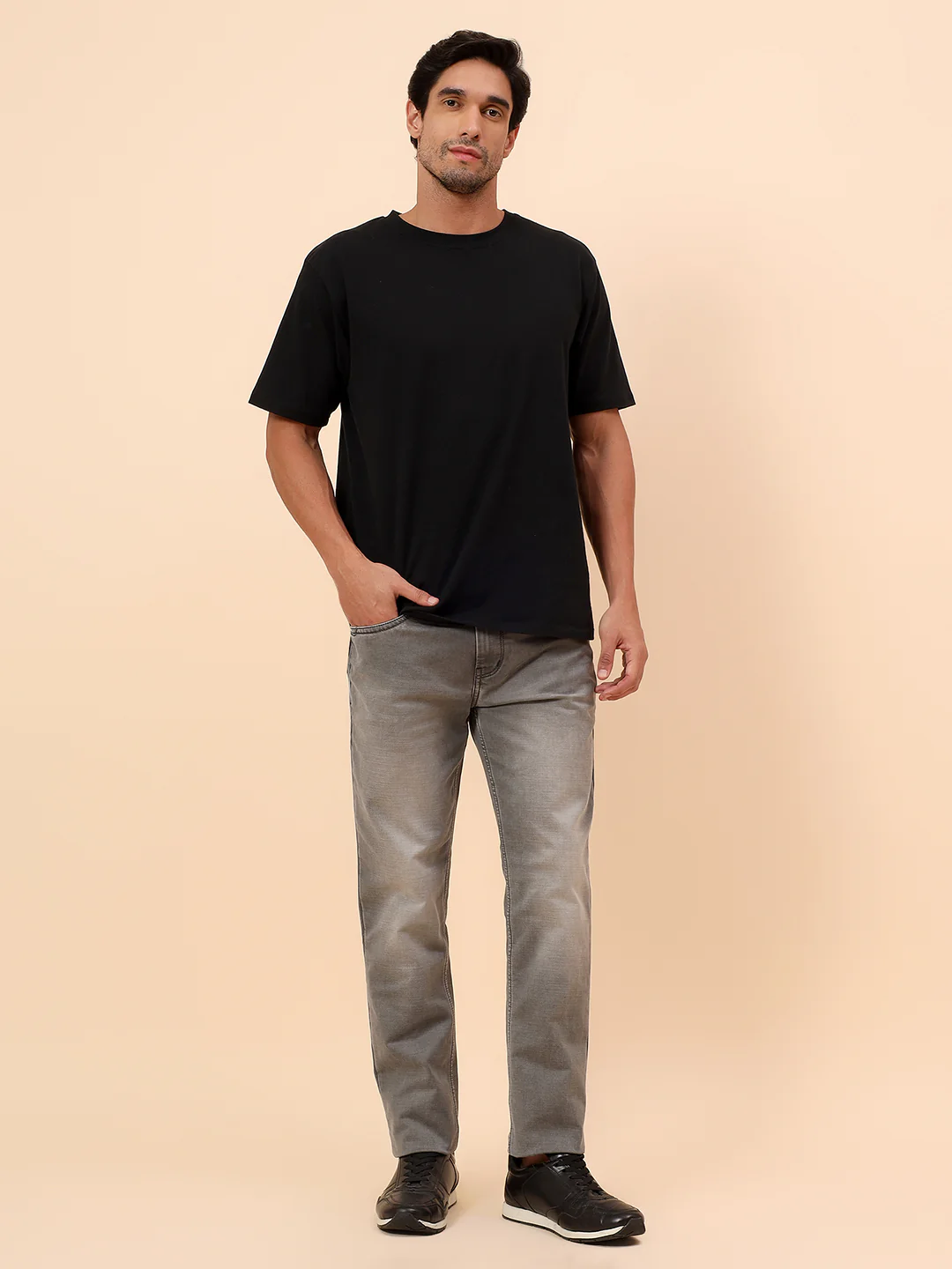 Denim Jeans for Men l Breathable & Soft with Color Fastness Straight Fit Cotton Blend Fabric Solid Pattern Button Closure - Image 8