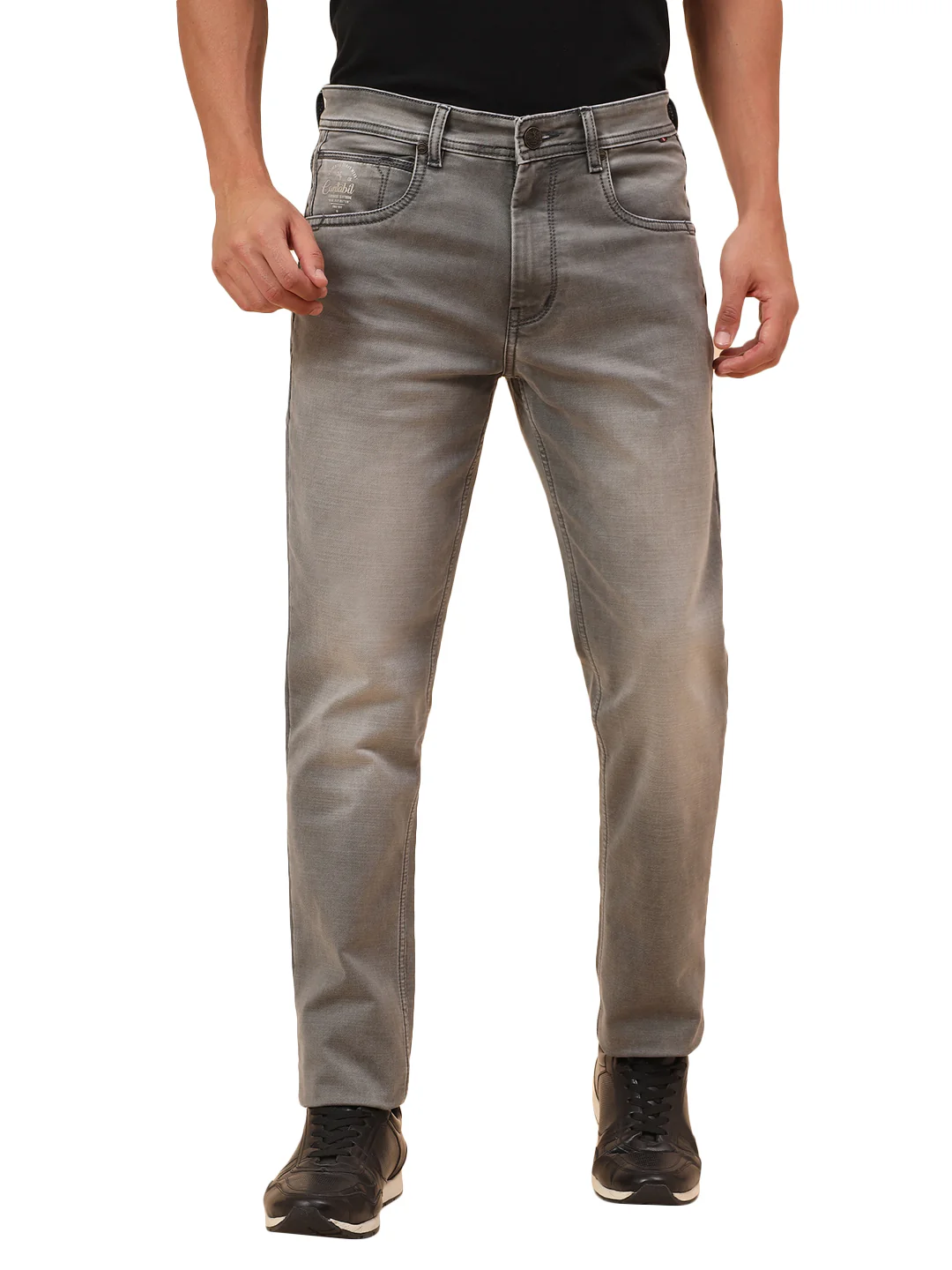 Denim Jeans for Men l Breathable & Soft with Color Fastness Straight Fit Cotton Blend Fabric Solid Pattern Button Closure - Image 9
