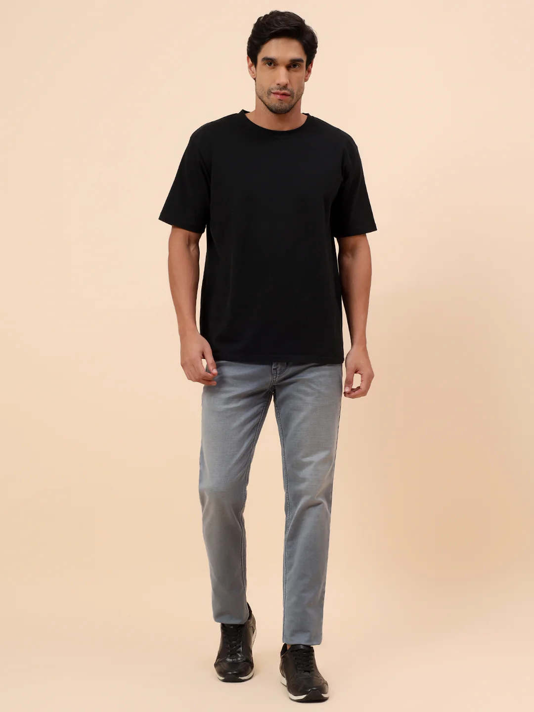 Denim Jeans for Men l Breathable & Soft with Color Fastness Straight Fit Cotton Blend Fabric Solid Pattern Button Closure - Image 8